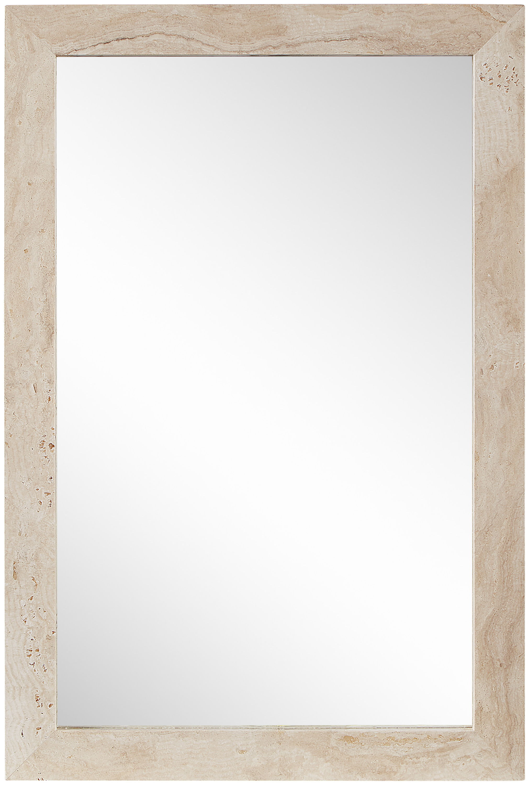 Pavia - Genuine Travertine Frame Mirror - Natural
