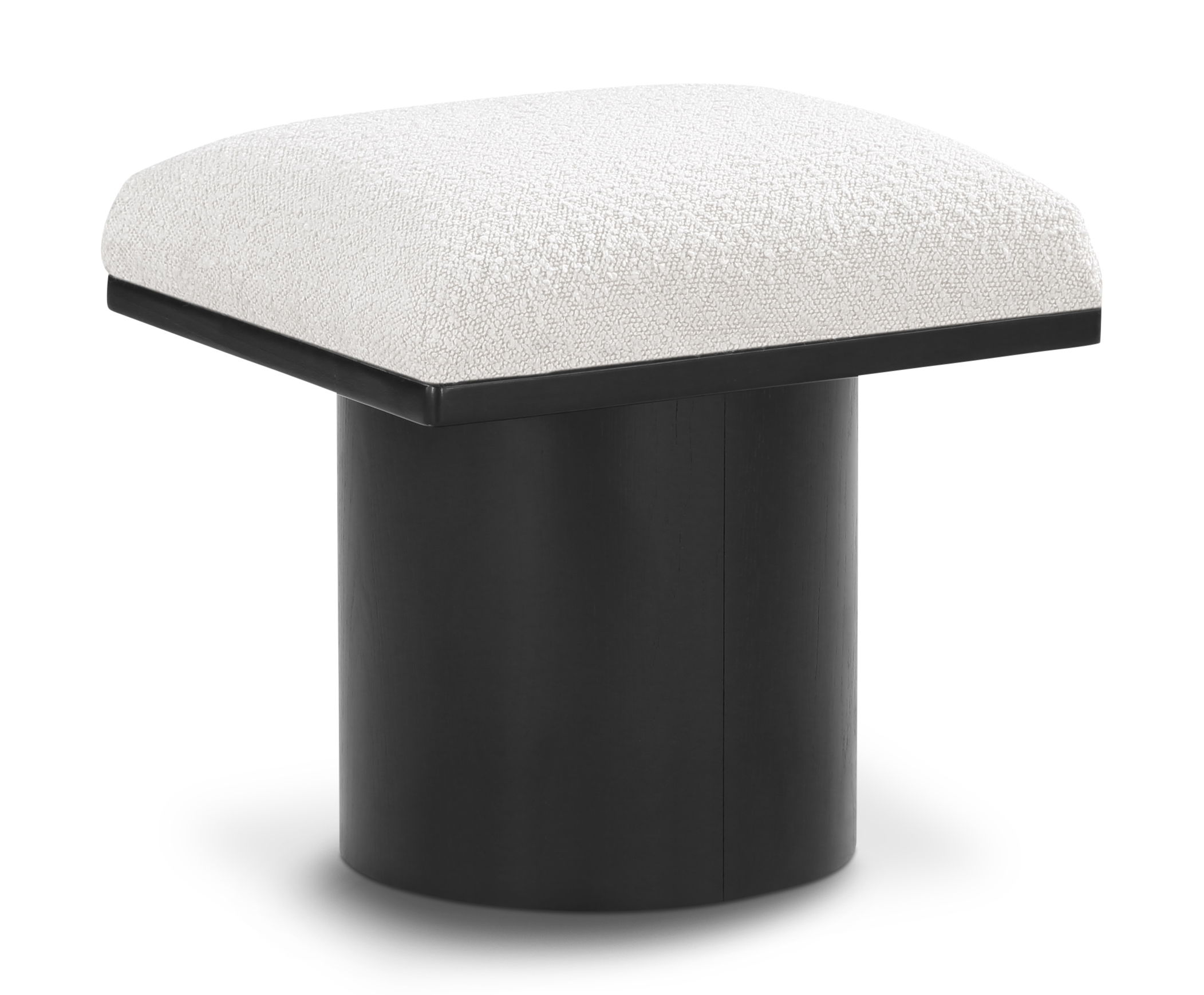 Pavilion - Bench / Stool With Black Base - Cream