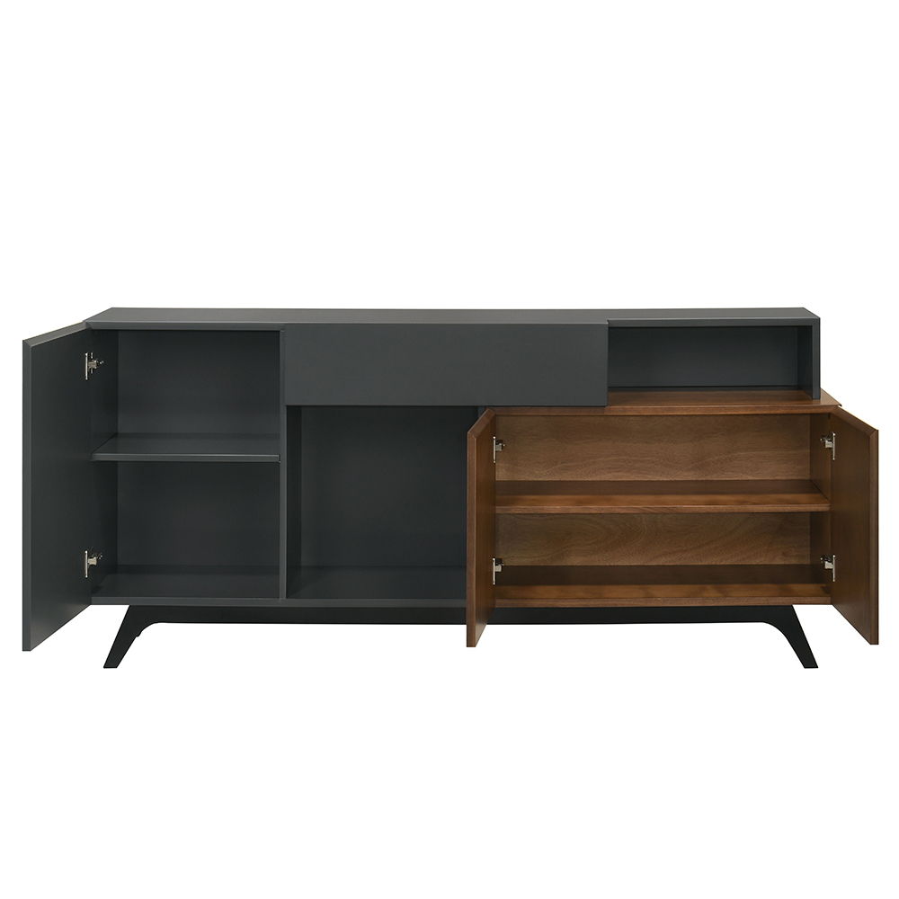 Destin - Server - Walnut, dark brown, view 3