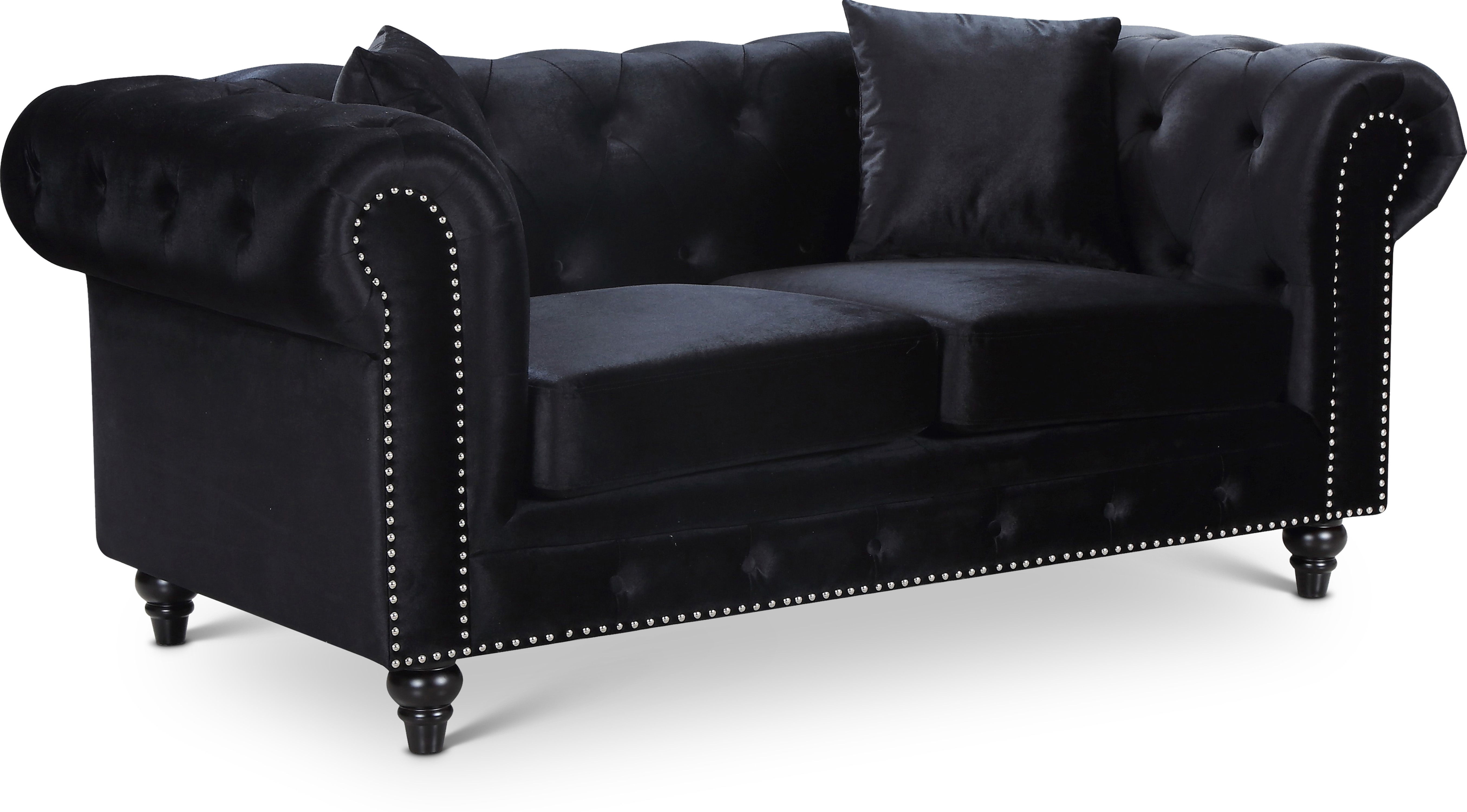 Chesterfield - Loveseat - Black