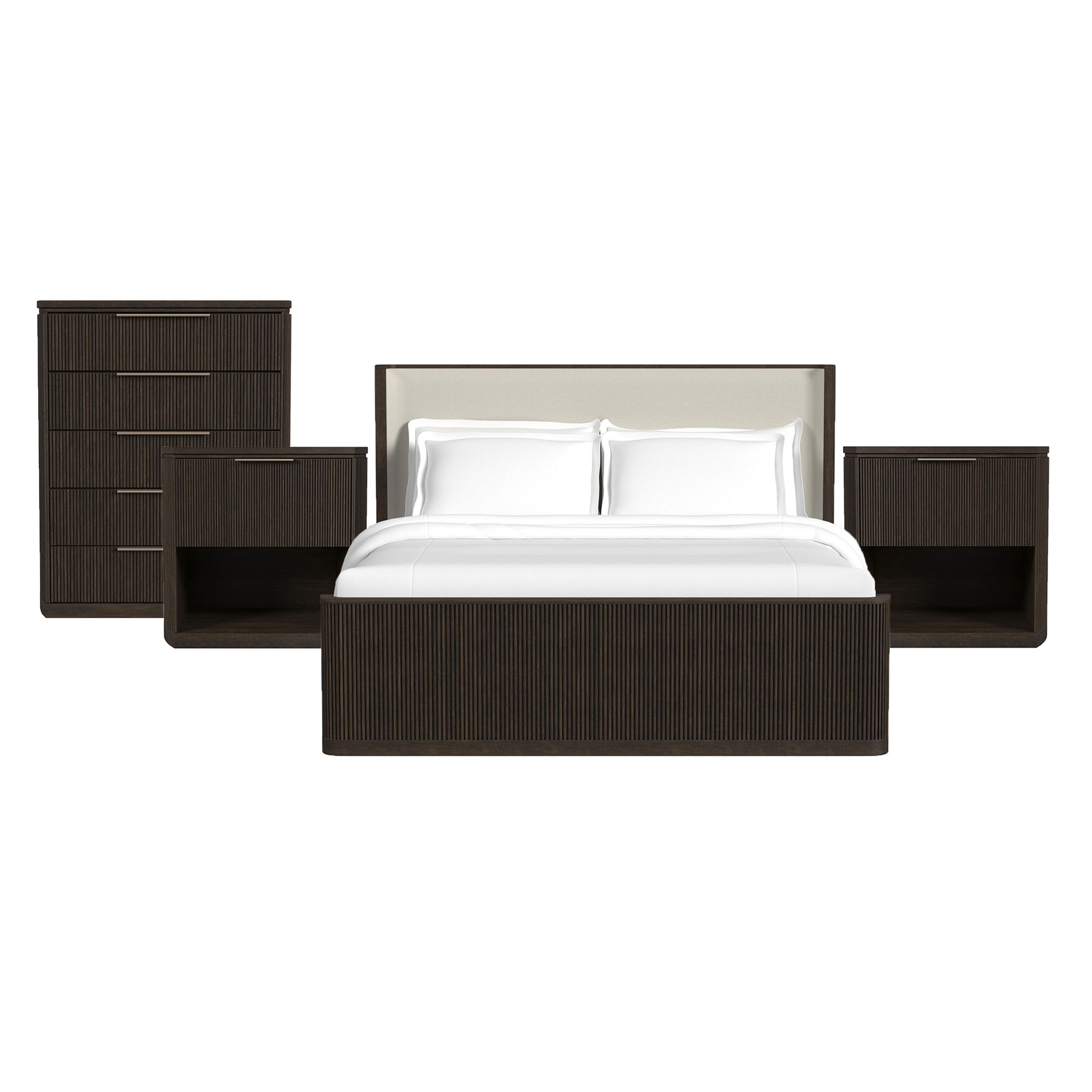 King · 4 Pc · Bedroom Set With 2 Nightstands & Chest