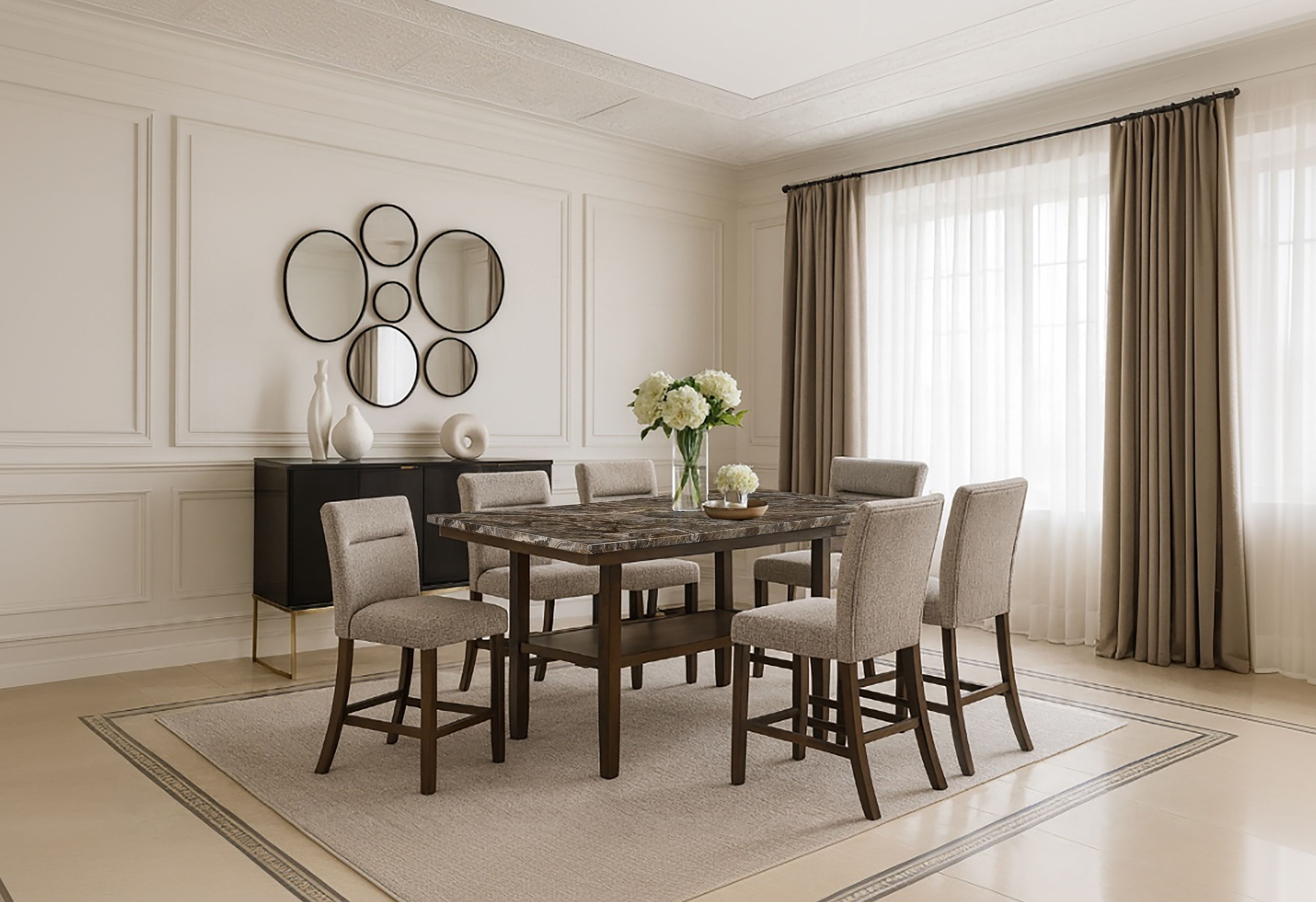 9 Pc · Bar Table With 8 Bar Stools