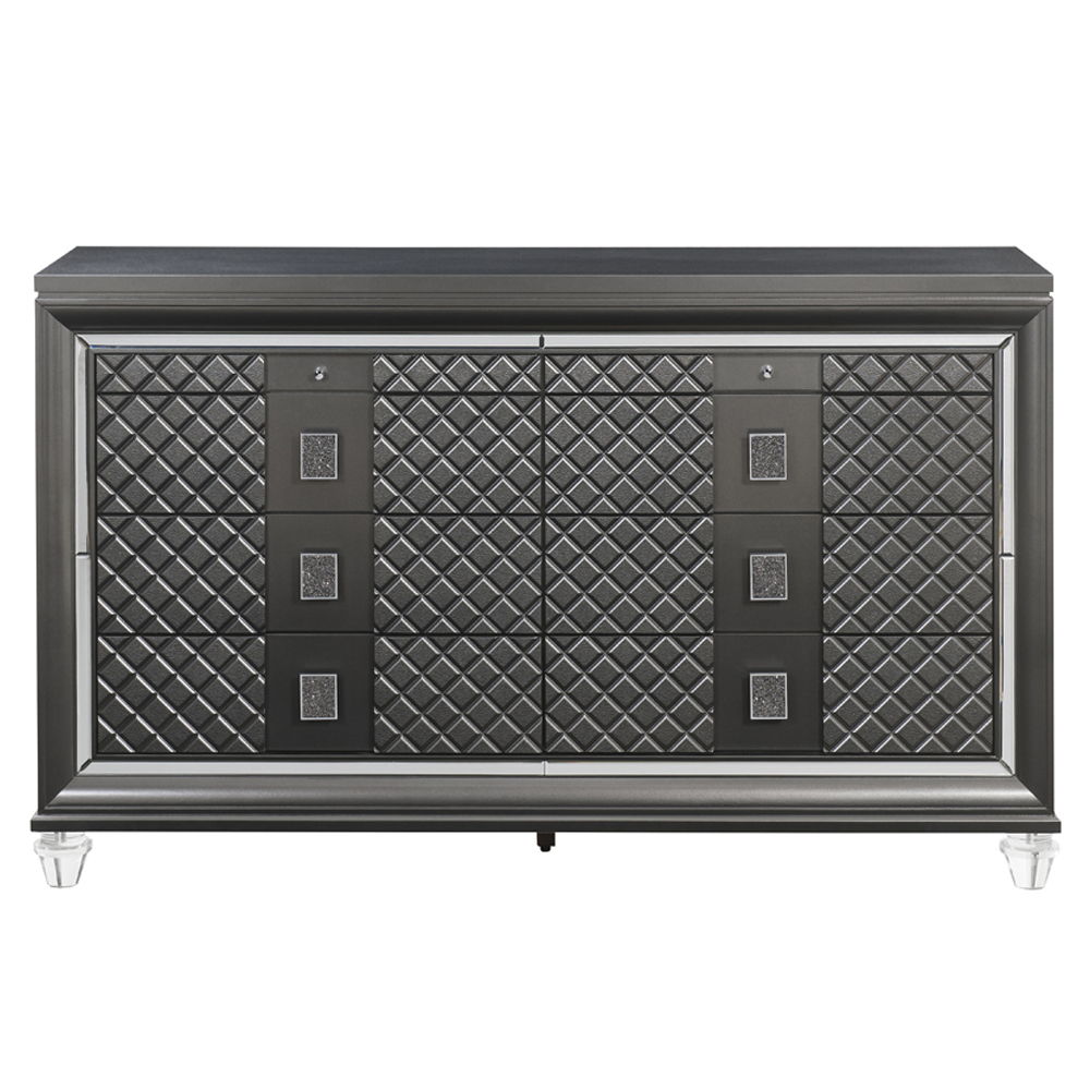 Sawyer - Dresser - Metallic Gray, dark gray, view 7