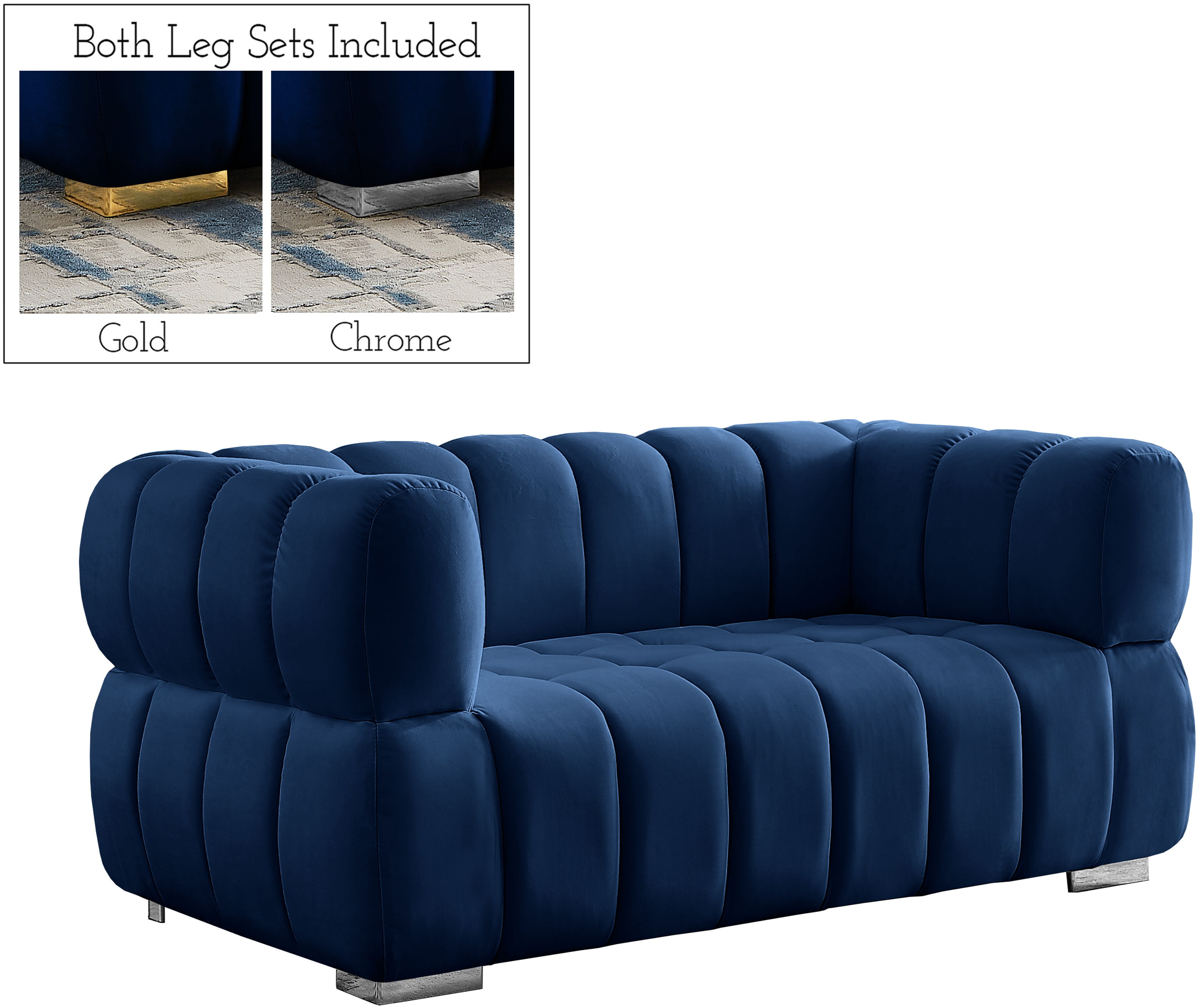 Gwen - Loveseat - Navy
