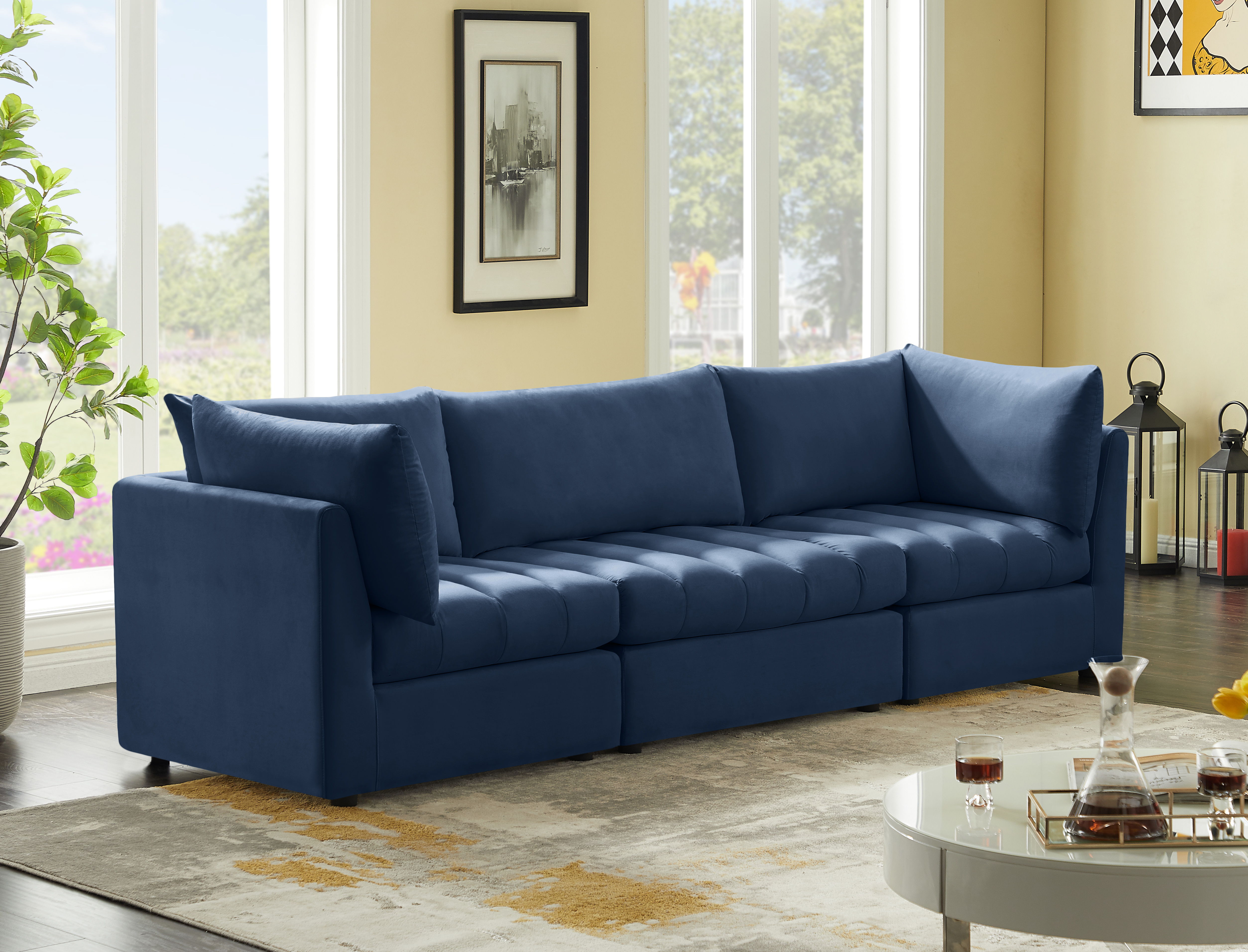 Jacob - Modular 3 Piece Sofa - Navy