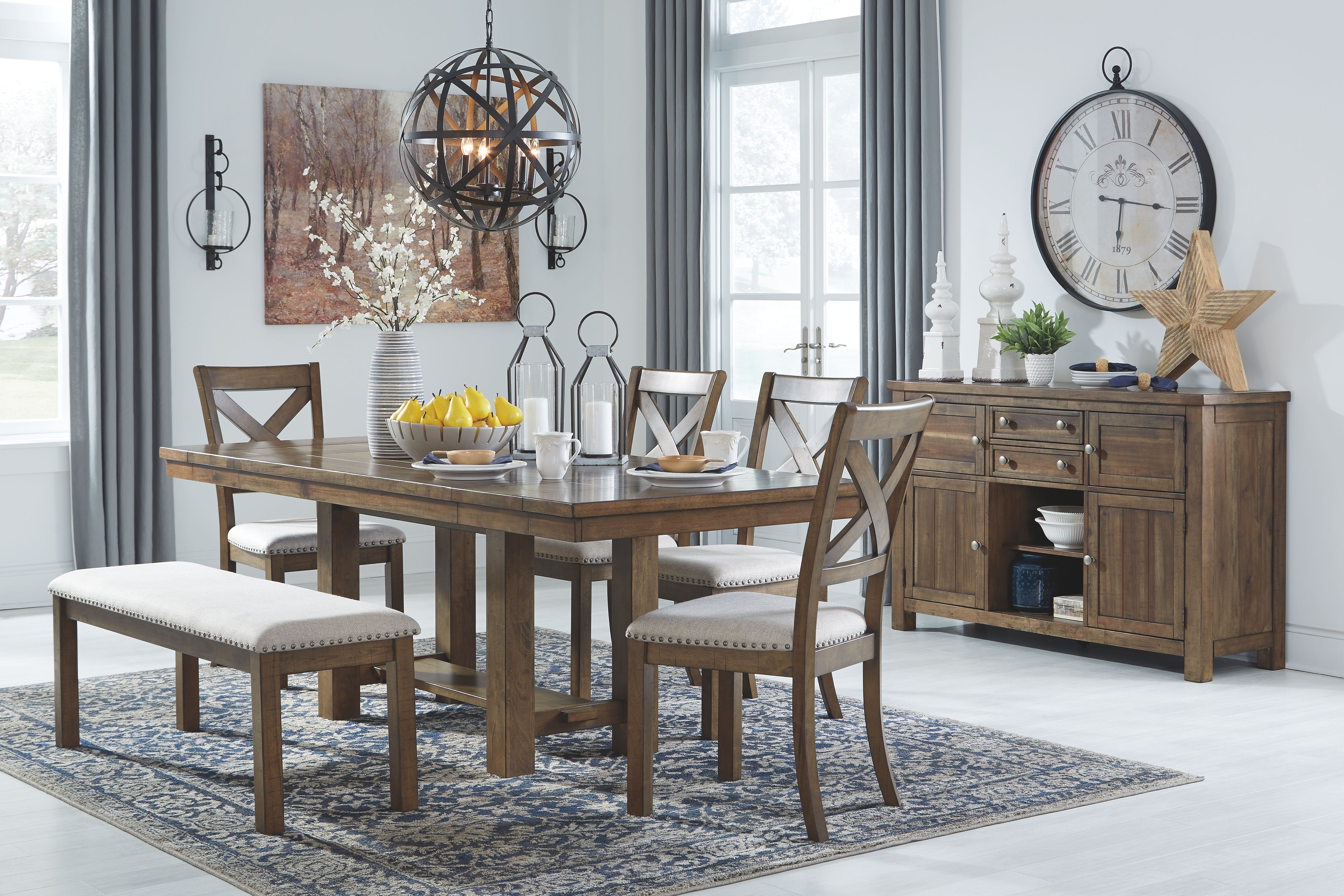 Ashley Furniture Moriville - Rectangular Dining Room Extension Table - Grayish Brown - Image 8