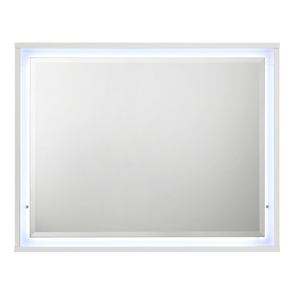 Esther - Mirror With LED - White / Silver, white, view 2