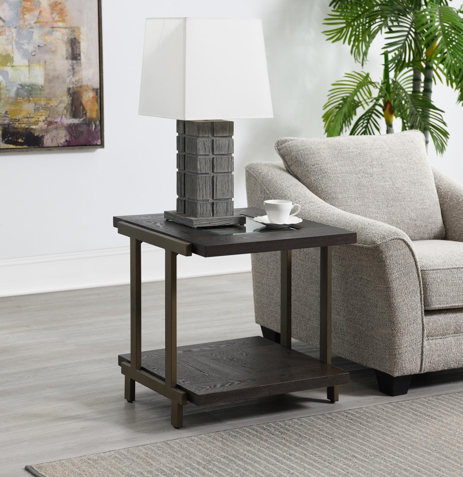 T112 - End Table - Dark Brown