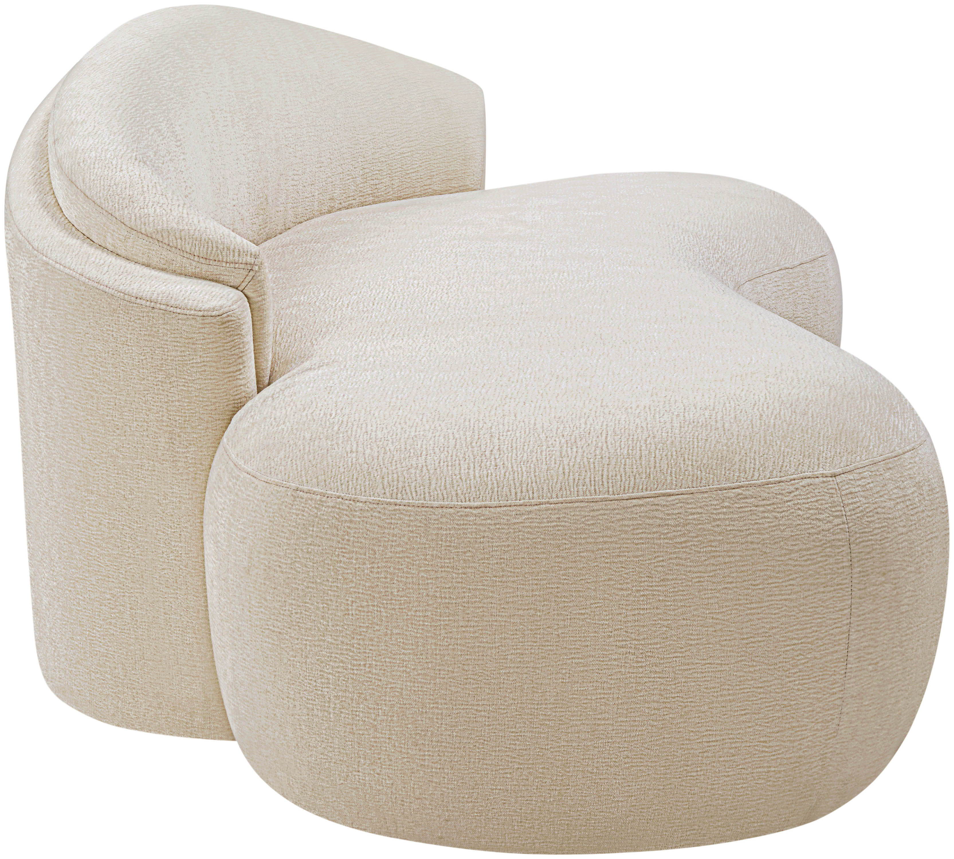 Caspian - Chenille Fabric 79" Upholstered Loveseat - Beige