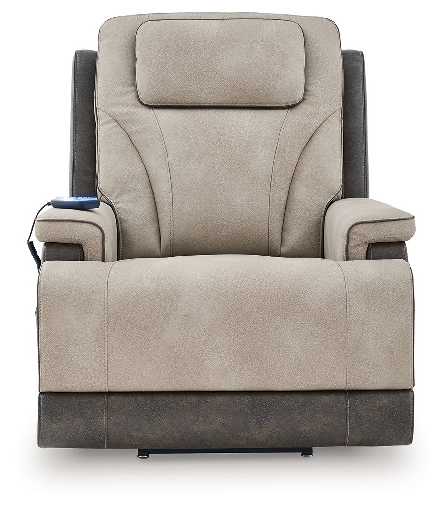 Ashley Furniture 4Z-Peaceful Pause - Power Lift Recliner - Sand - Image 5