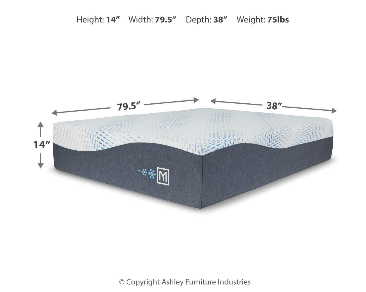 Ashley Furniture Millennium Luxury Gel Memory Foam - Luxury Gel Twin XL Mattress - White - Image 4
