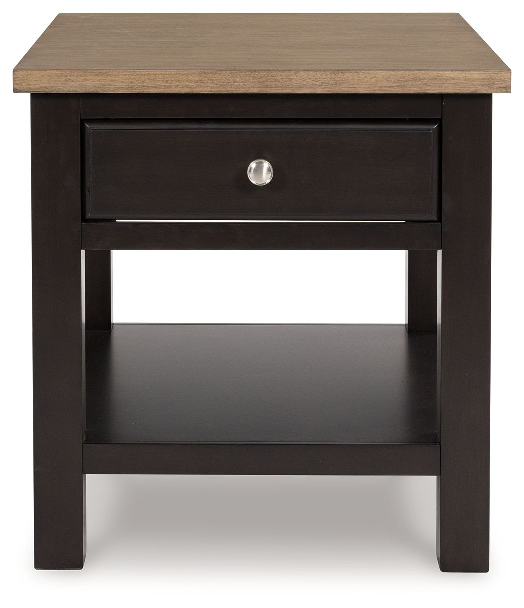 Ashley Furniture Drazmine - Rectangular End Table - Brown - Image 4