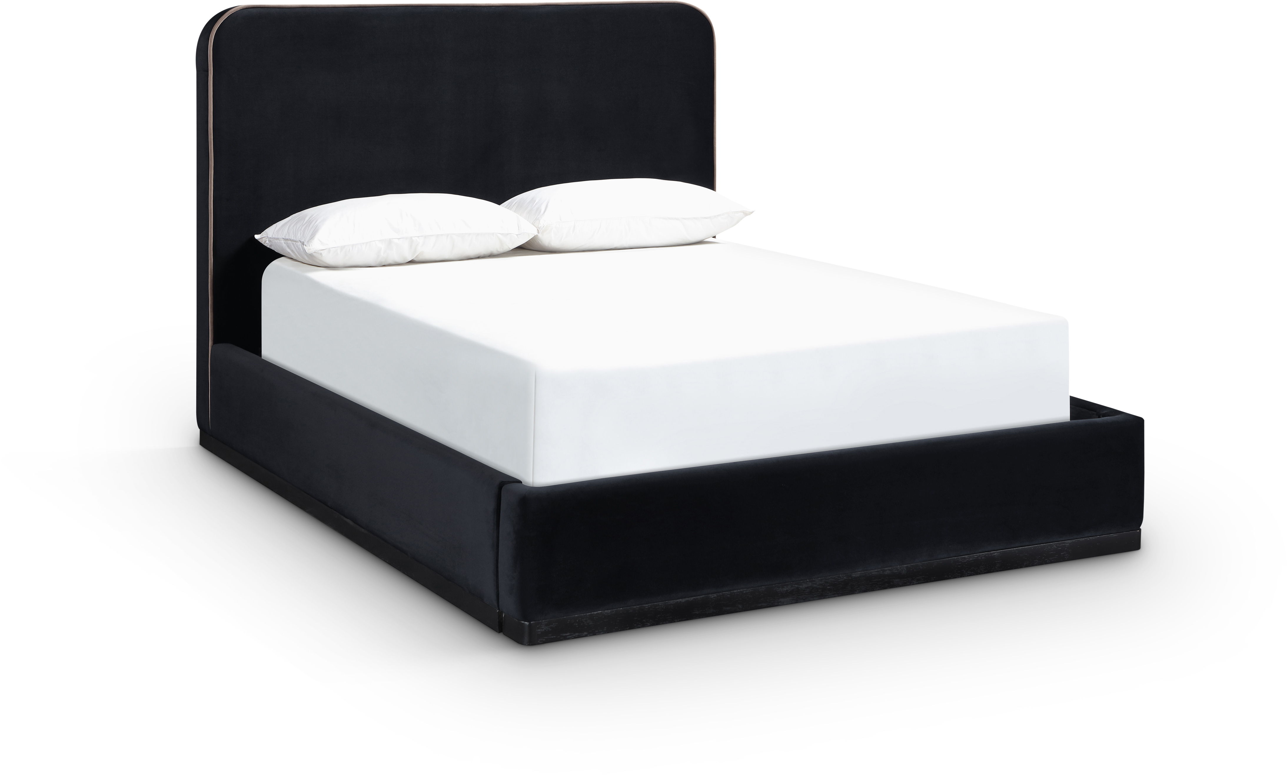Rava - King Bed - Black / Taupe