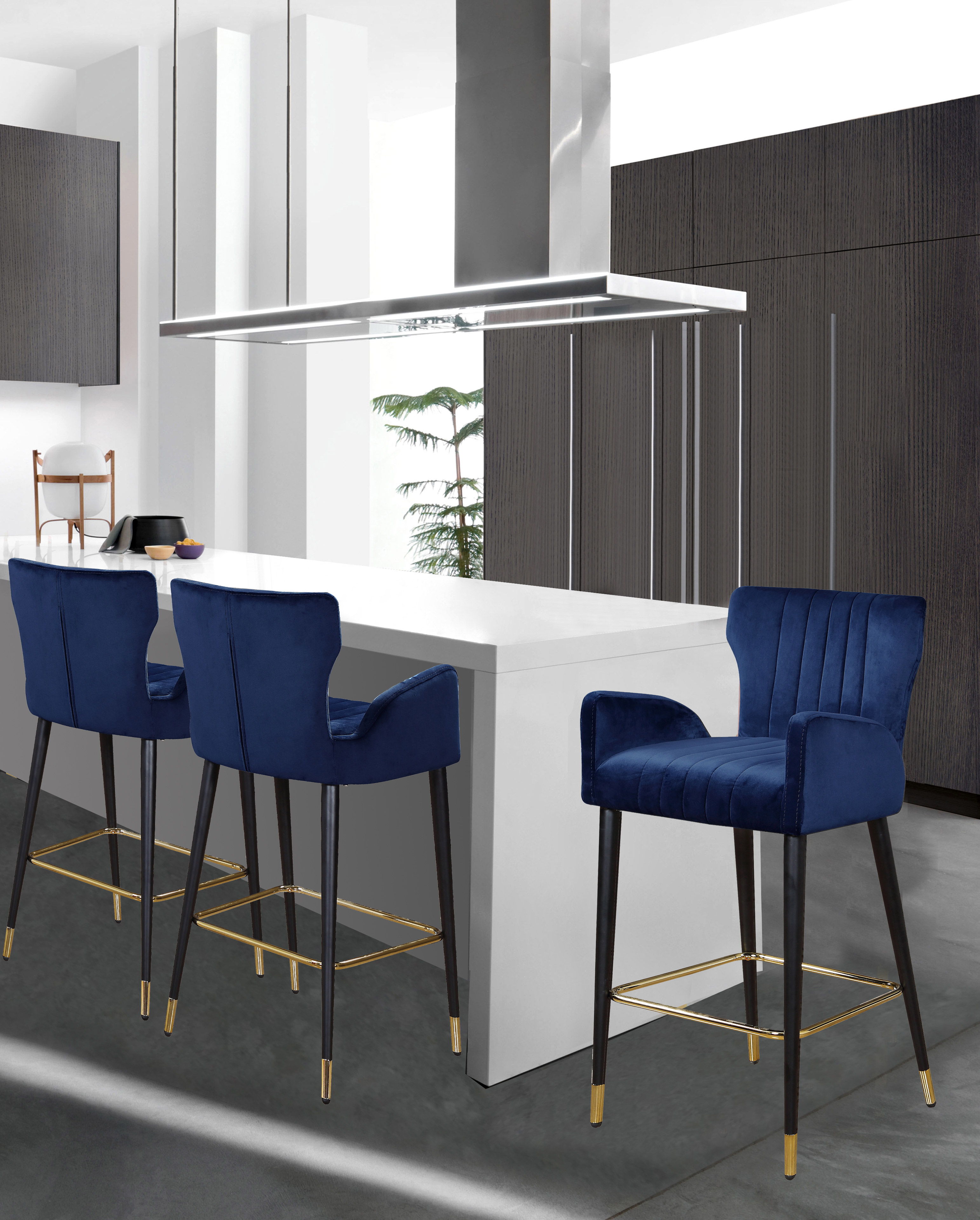 Luxe - Stool (Set of 2) - Navy
