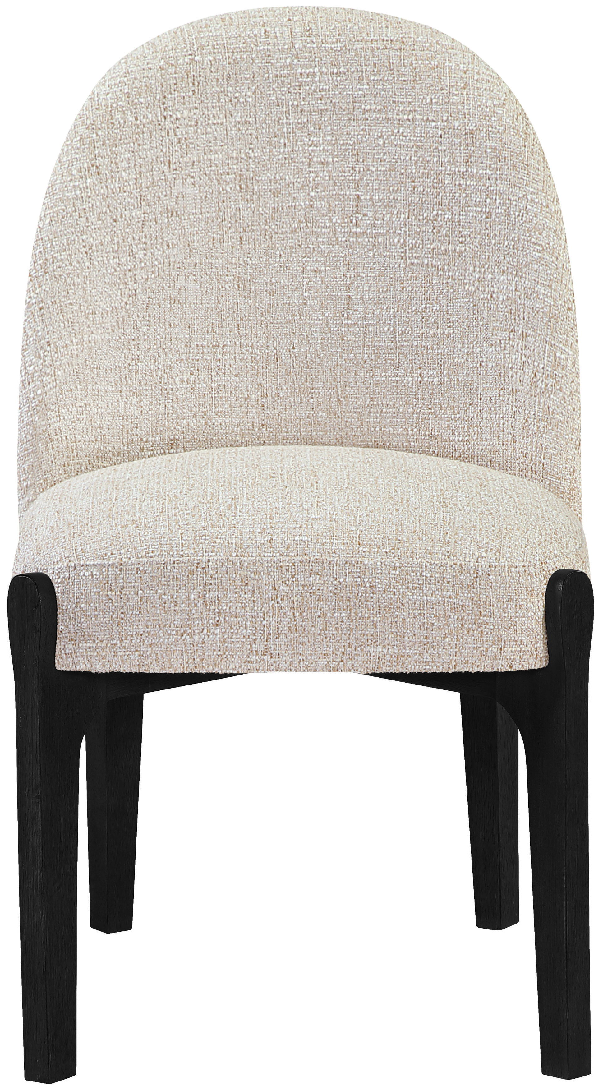 Torino - Fabric Upholstered Dining Chair (Set of 2) - Beige / Black