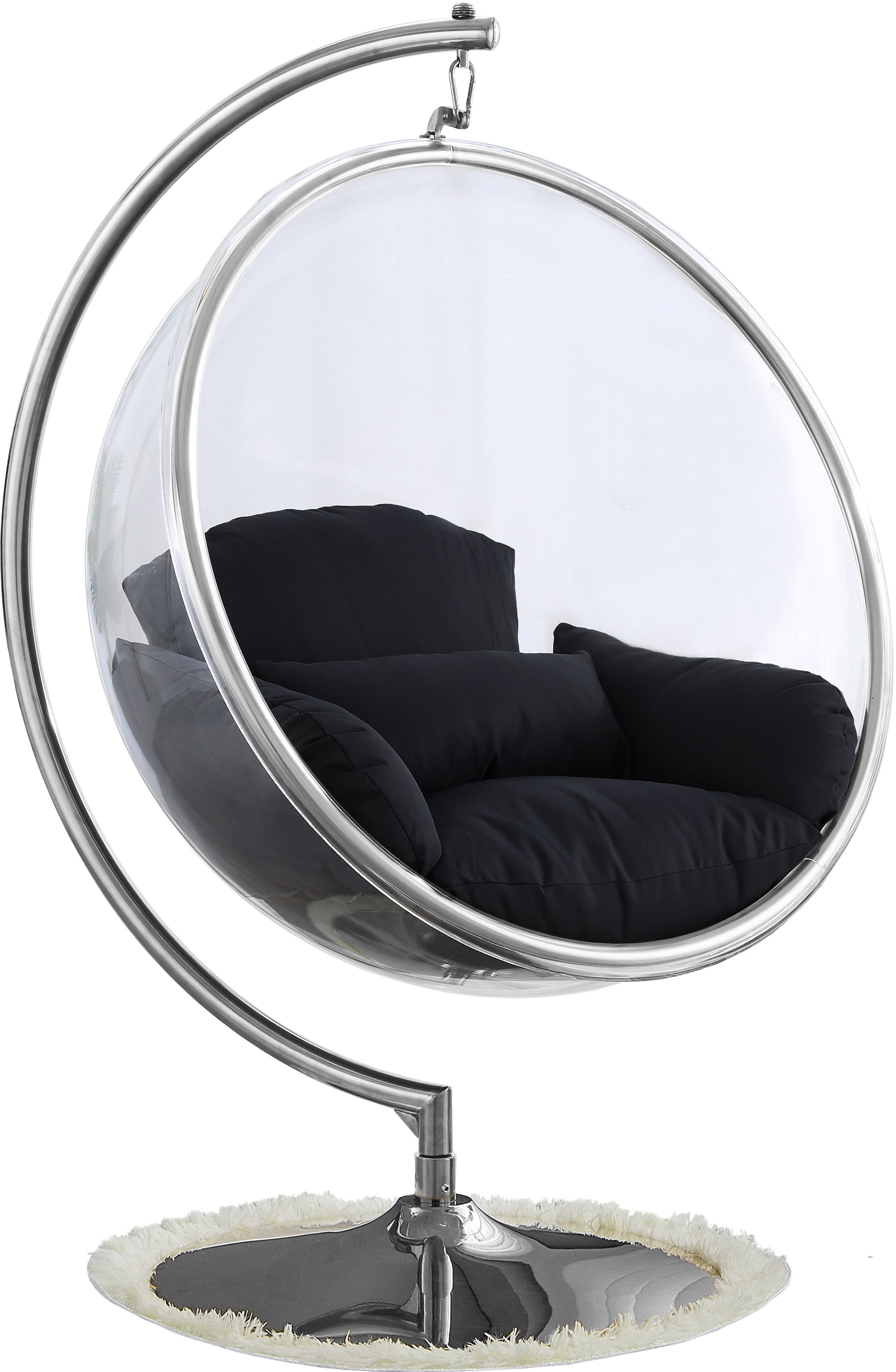 Luna - Fabric Swing Chair - Black