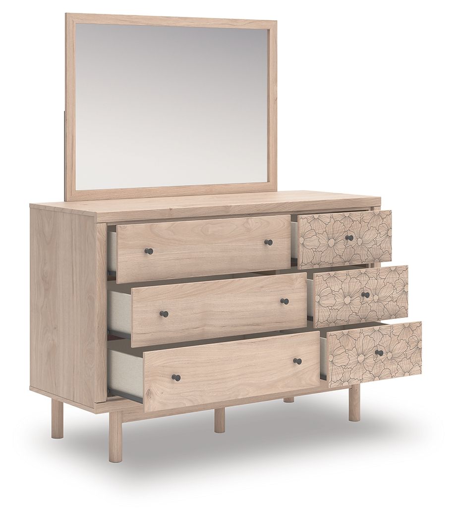 Ashley Furniture Arloster - Dresser And Mirror - Tan - Image 5