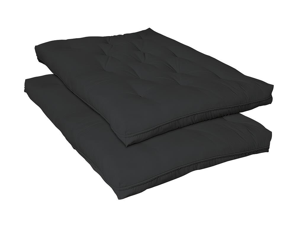 Futon Mattresses - Black - Premium Innerspring Futon Pad, Black