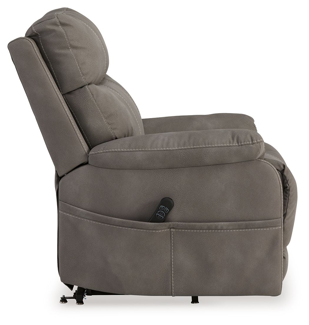 Ashley Furniture Next-Gen Durapella - Power Lift Recliner - Slate - Image 6