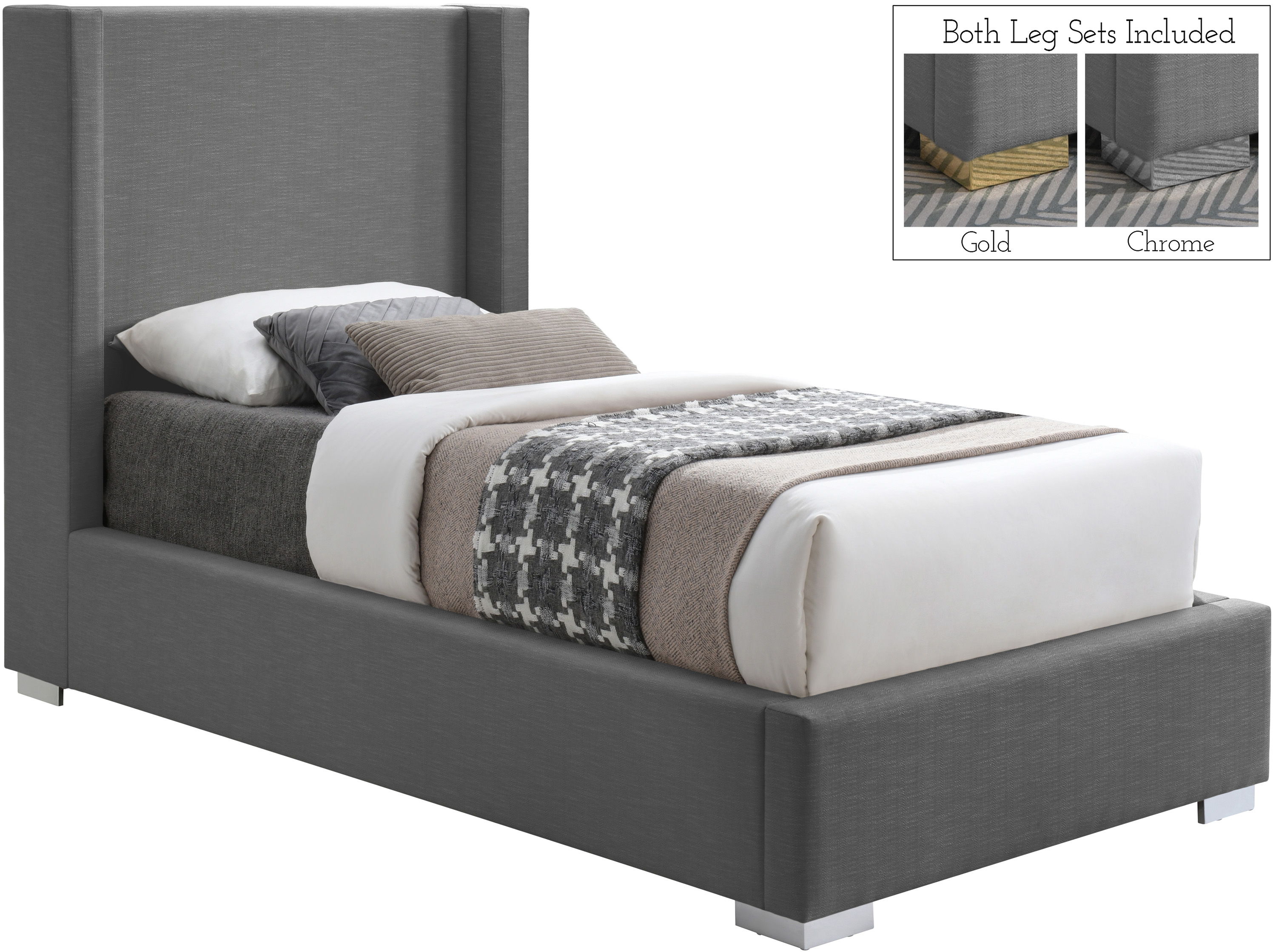 Royce - Twin Bed - Gray
