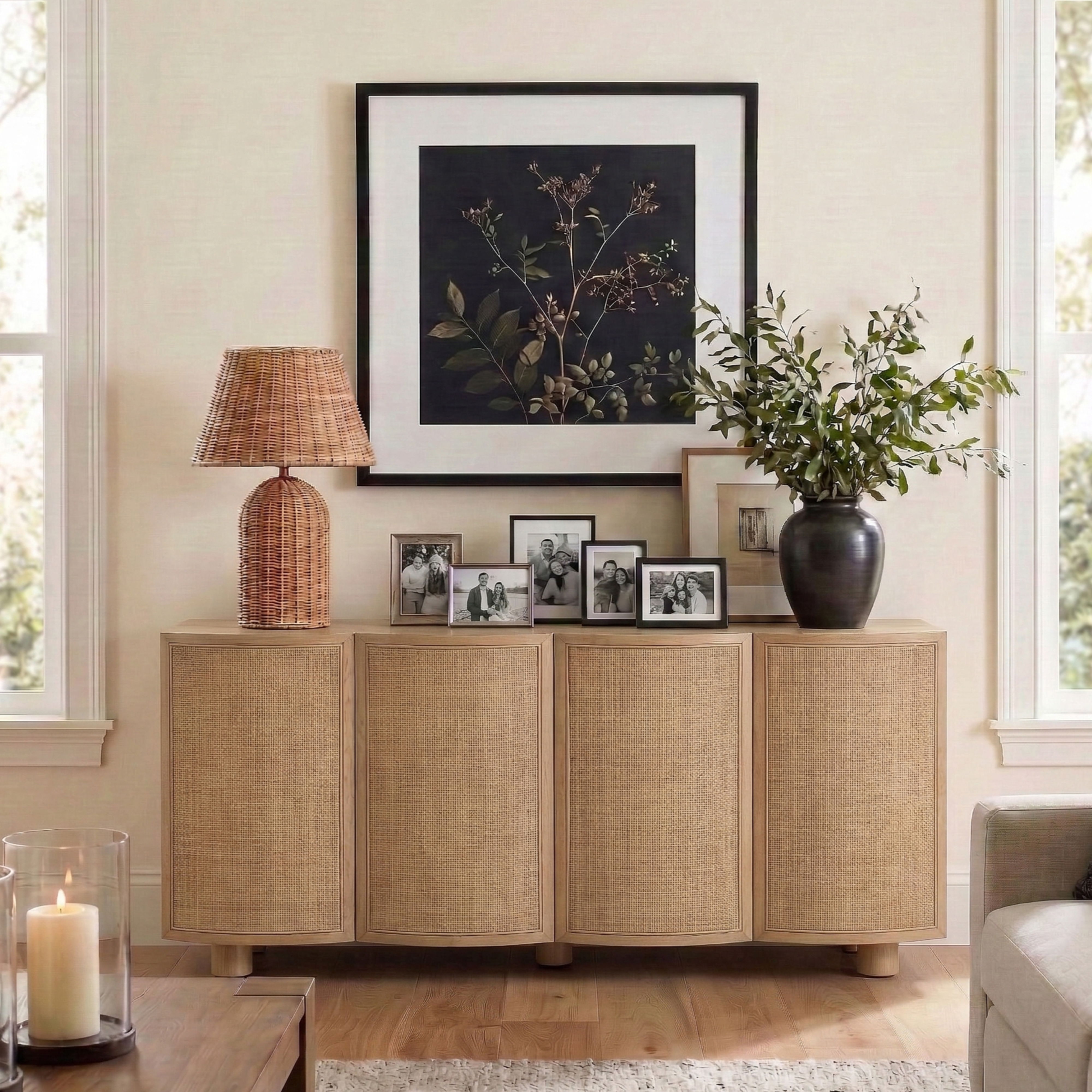 Norin - Solid Wood And Oak Veneer Sideboard/Buffet - Natural