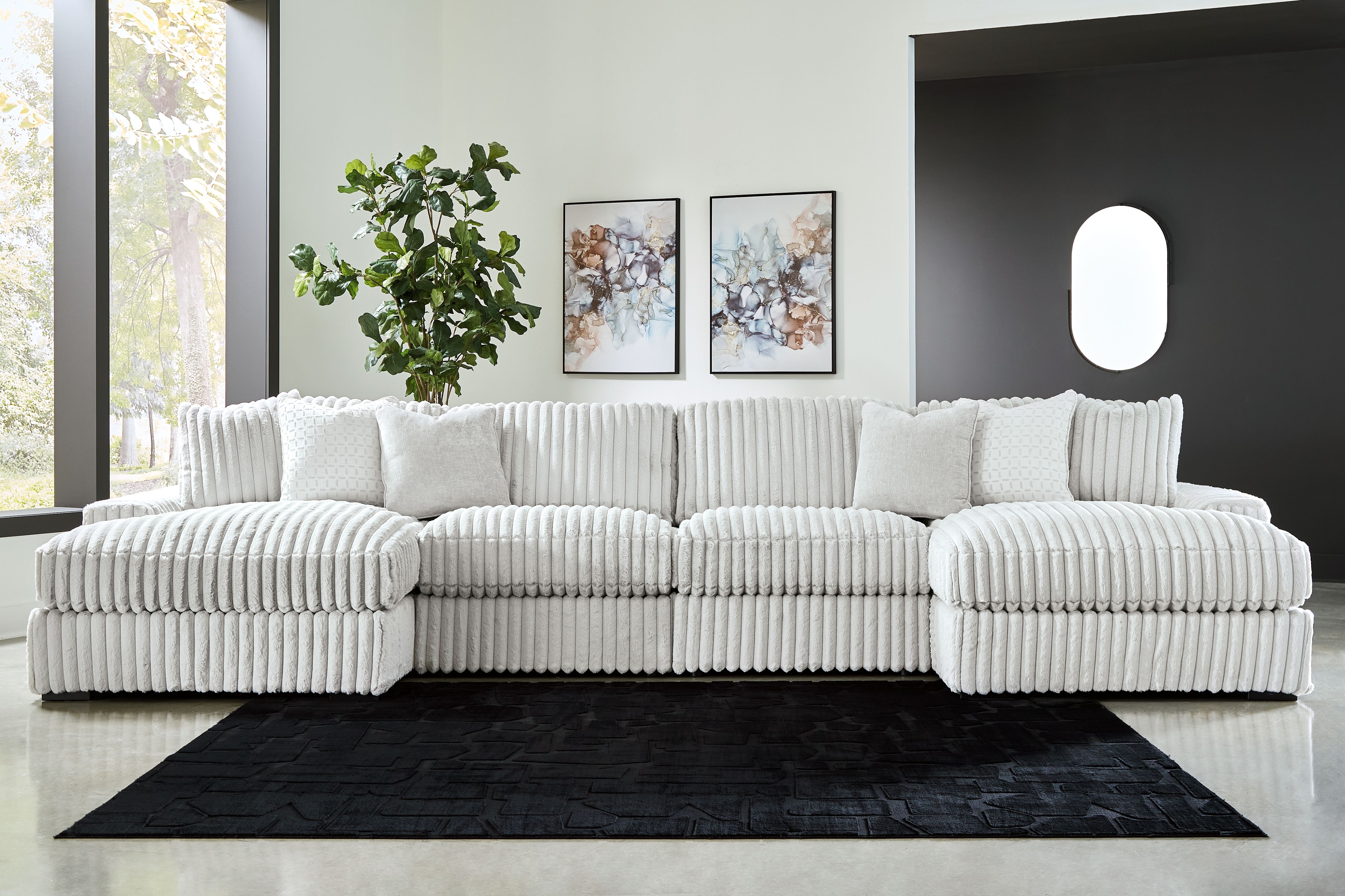 Ashley Furniture Stupendous - 4-Piece Sectional With Double Chaise - Alloy - Image 3