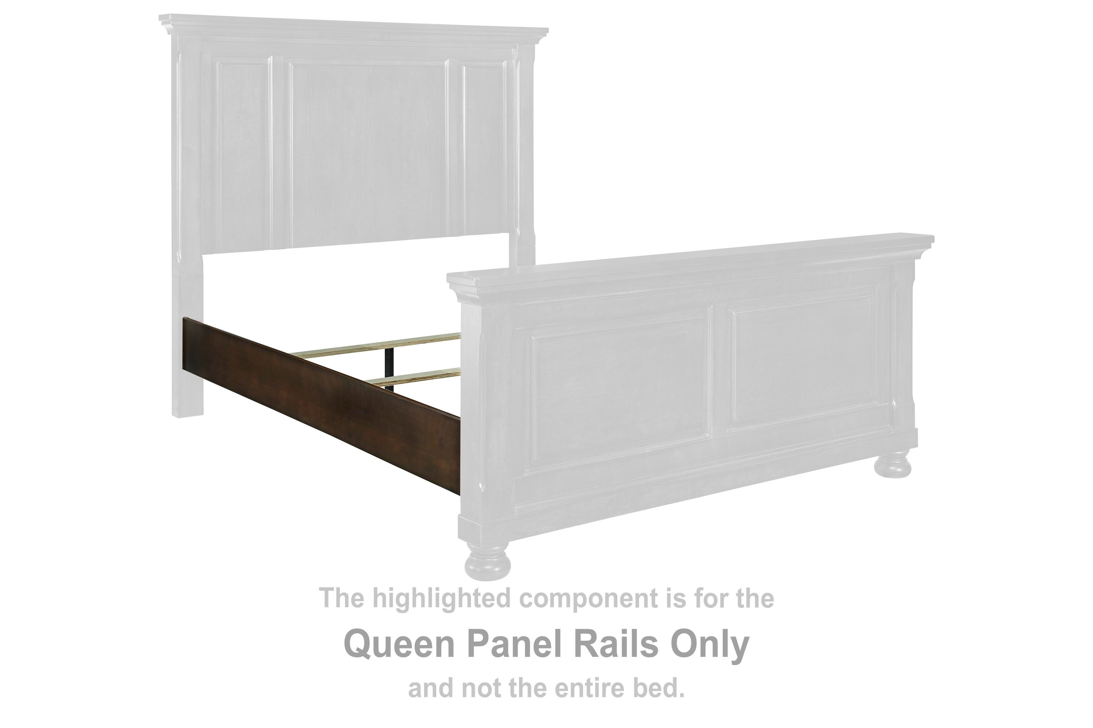 Porter – Queen Panel Rails – Rustic Brown