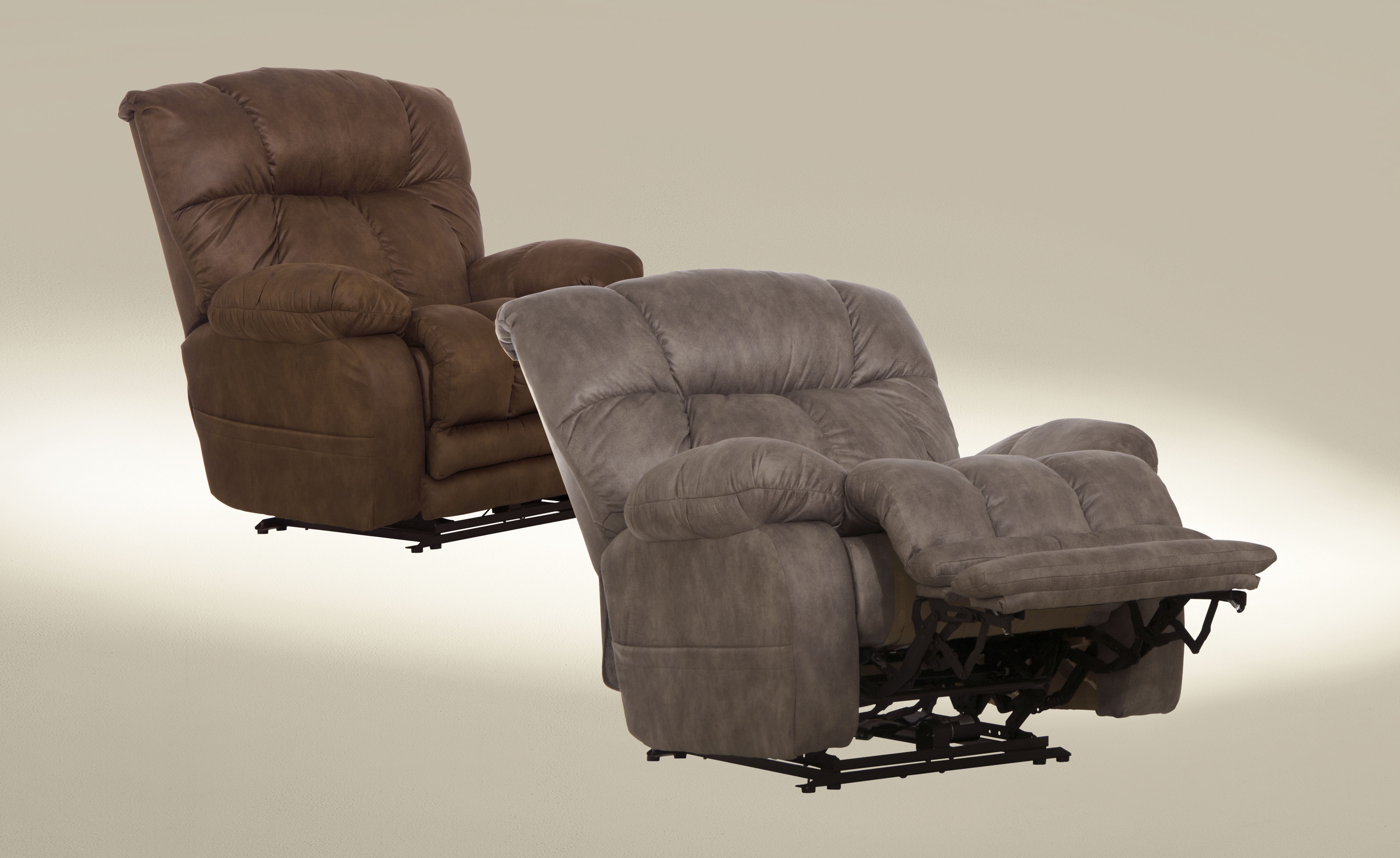 Dawkins - Power Lay Flat Reclining With Oversize Xtra Comfort Ottoman - Chocolate