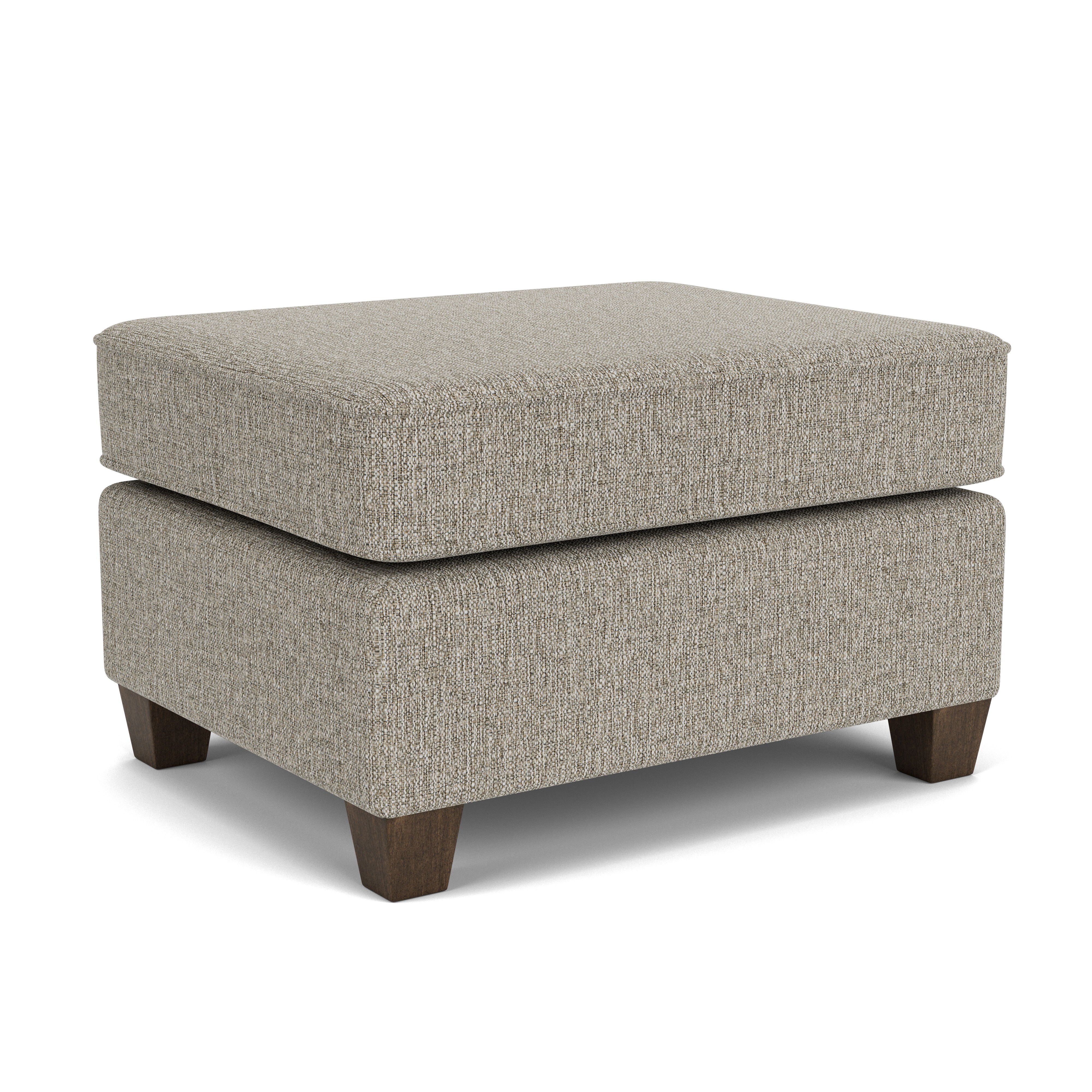 Nora - Fabric Ottoman, dark brown, view 2