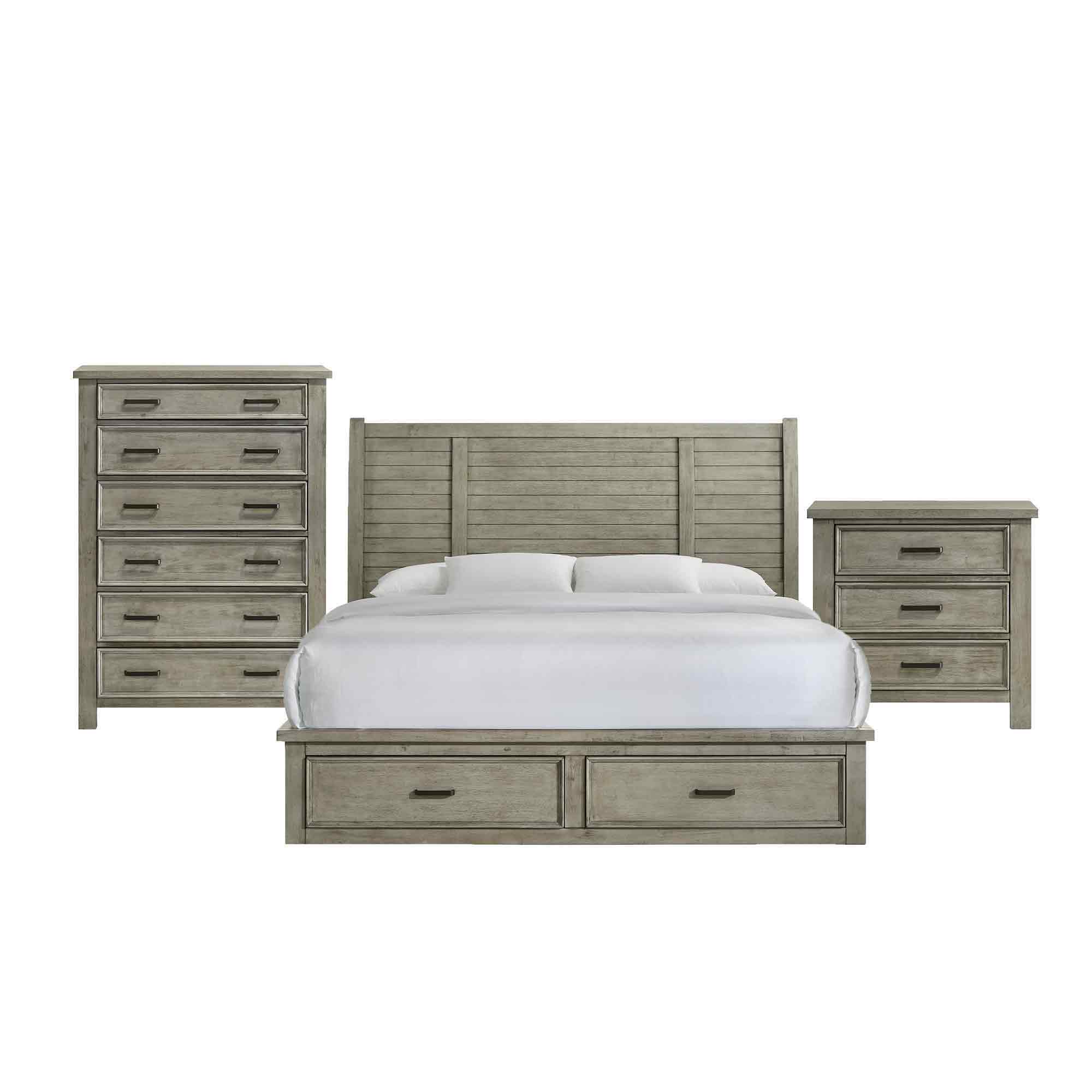 King · 3 Pc · Bedroom Set