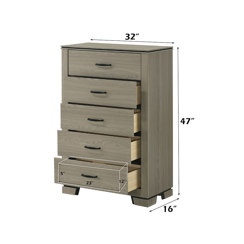 Joanna - Chest - Weathered Gray, gray, view 4