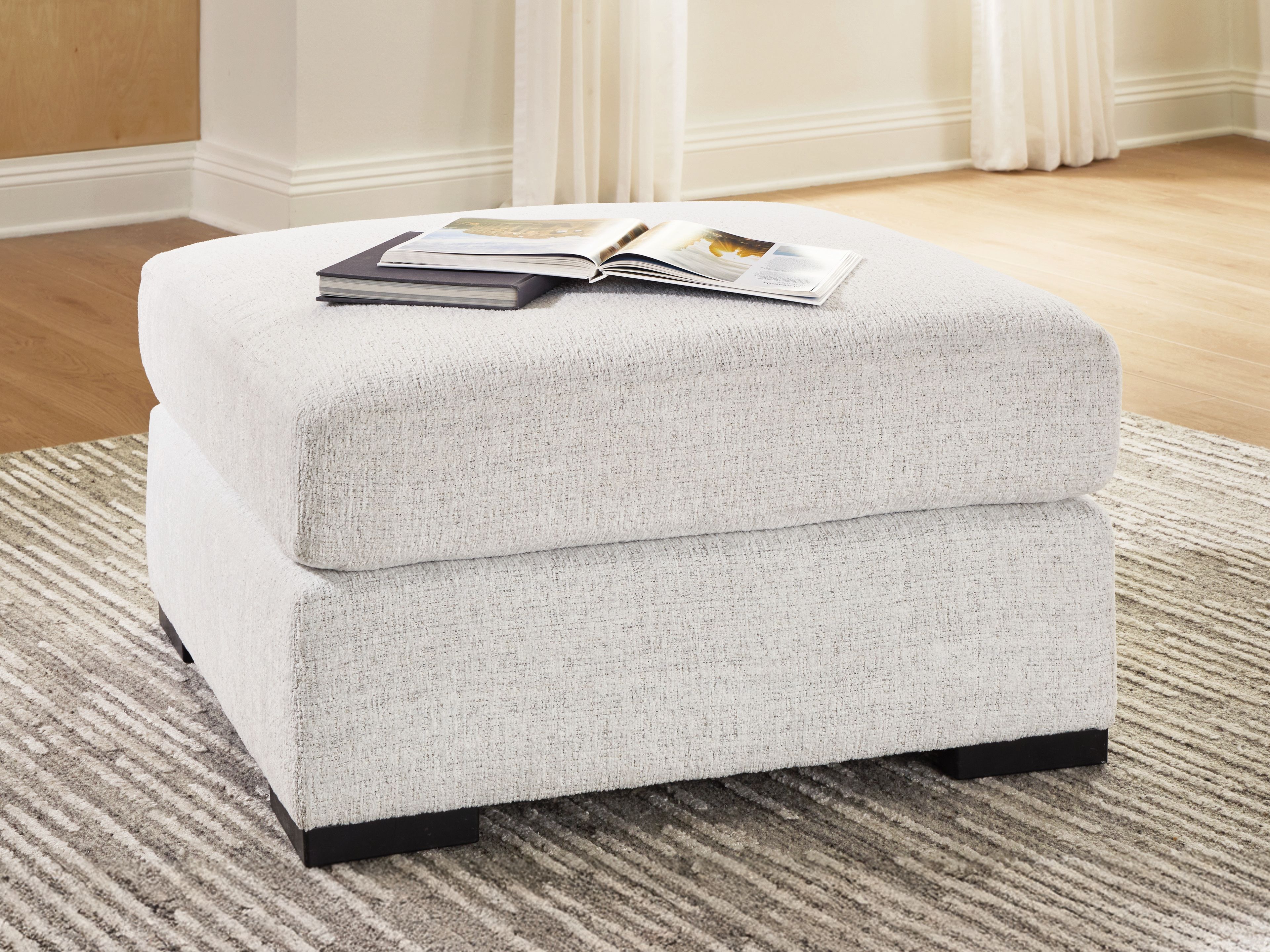 Ashley Furniture Misty-Lakes - Oversized Accent Ottoman - Chalk - Image 2