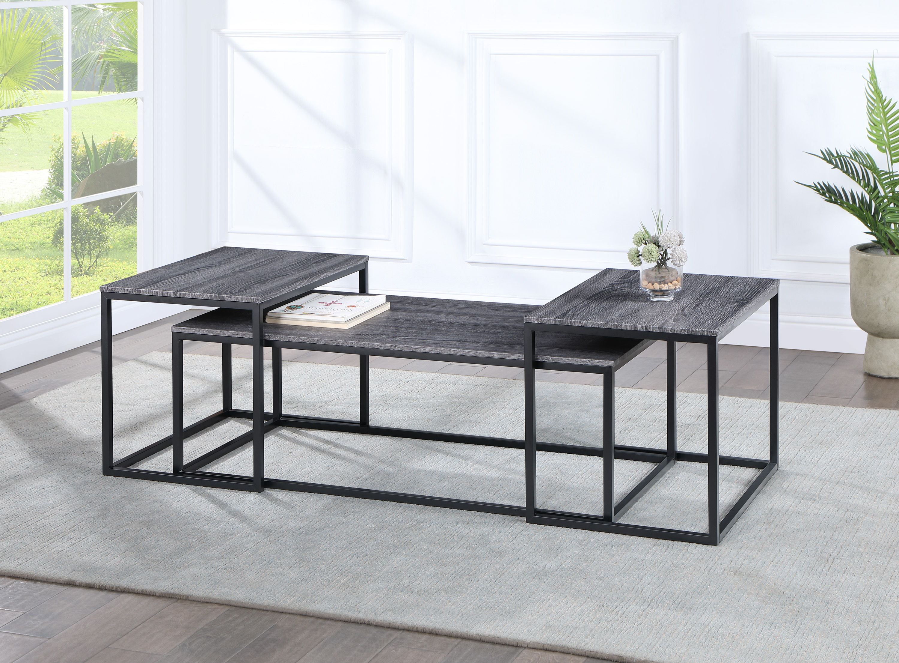 Adola - 3 Peace Nesting Table - Gray