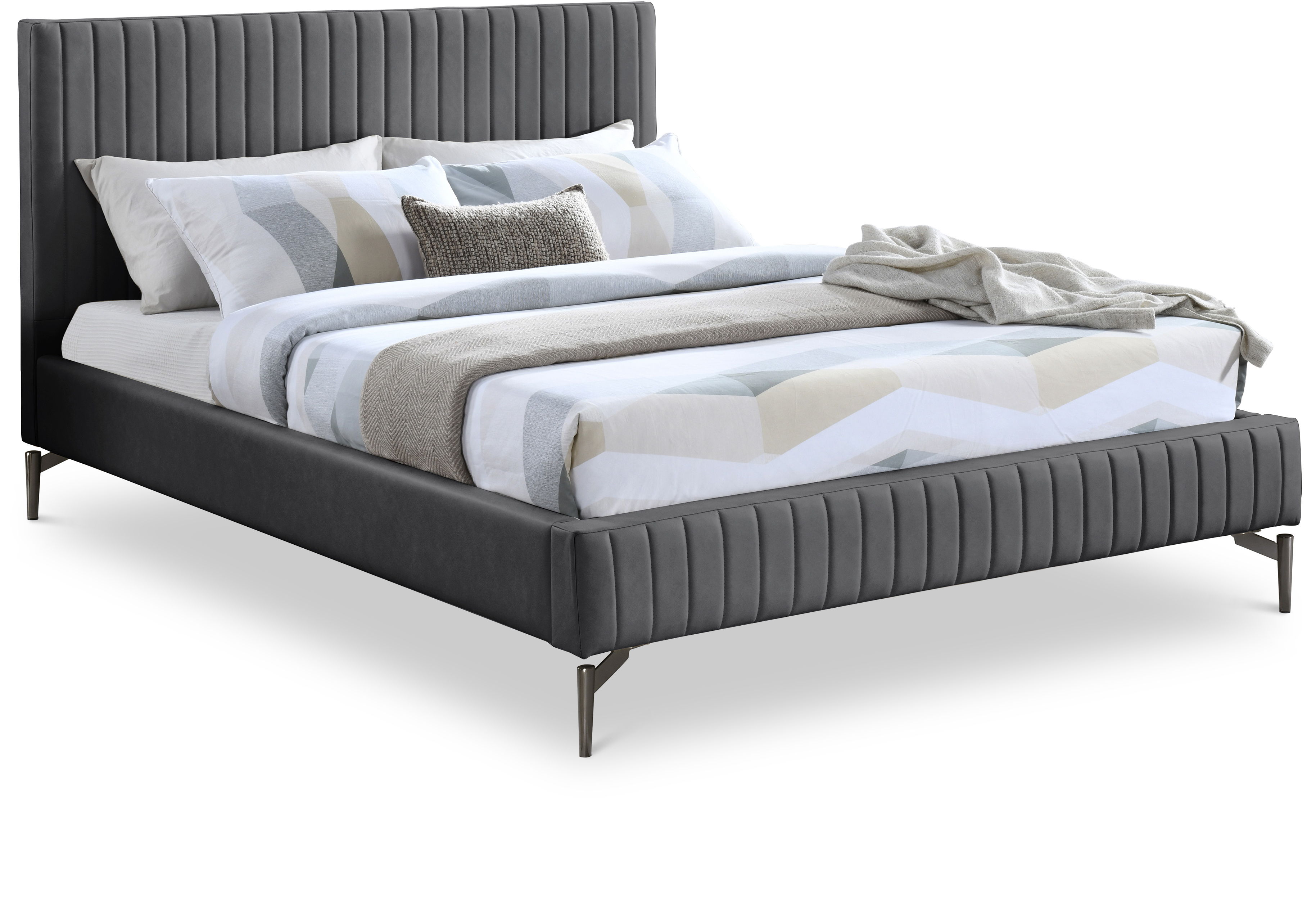 Gallo - King Bed - Dark Gray