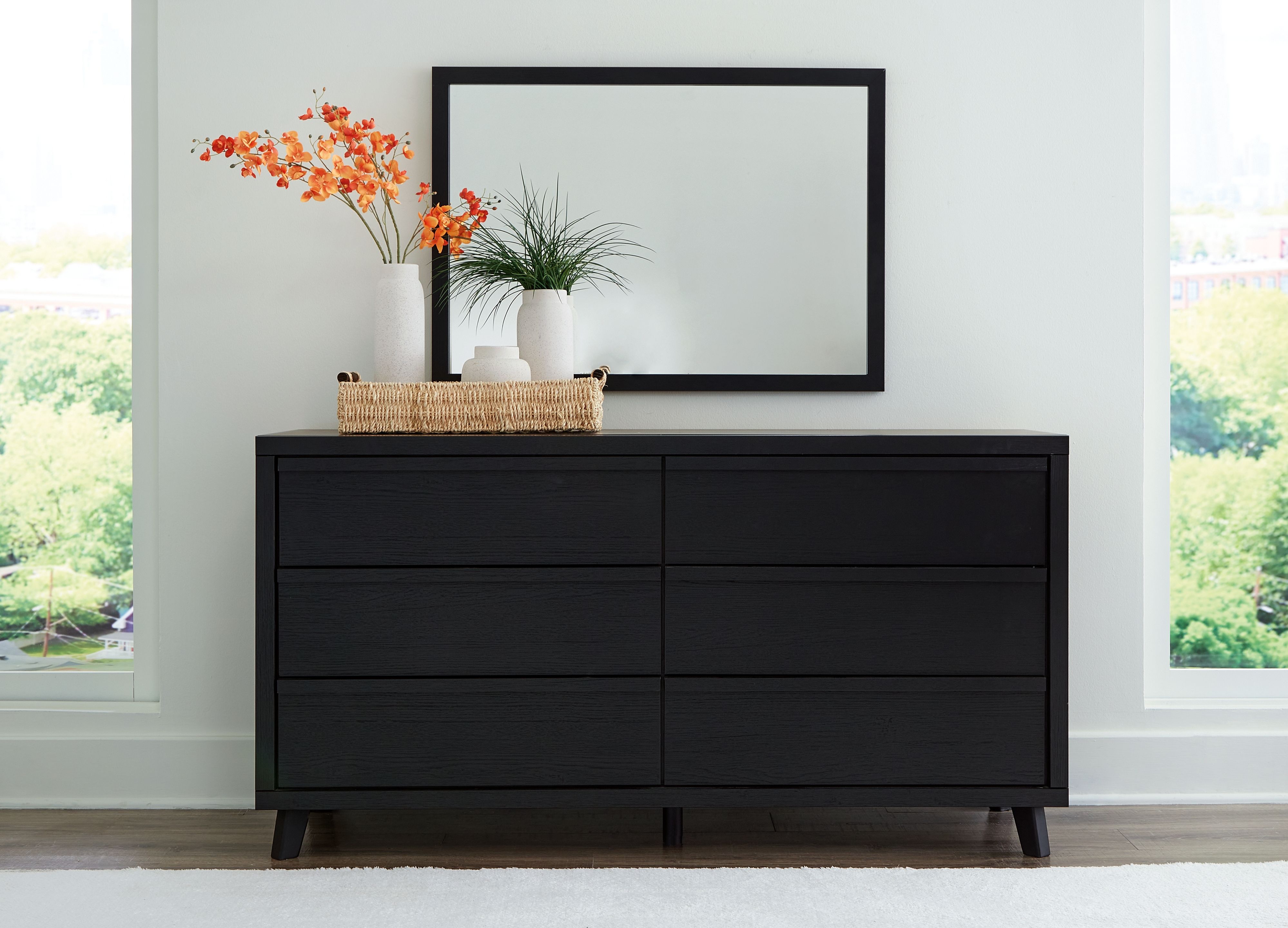 Ashley Furniture Danziar - Dresser And Mirror - Black - Image 5