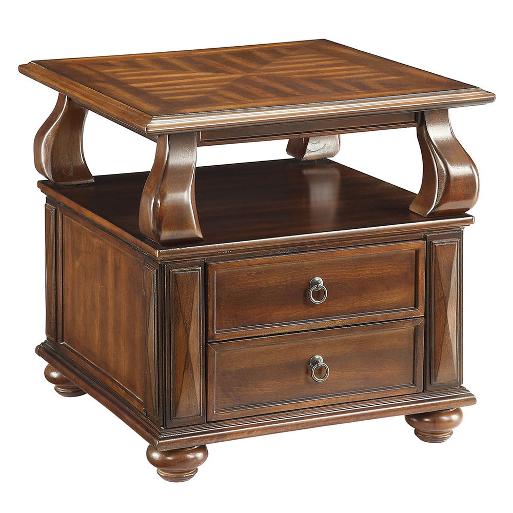 Amado - End Table - Walnut, dark brown, view 2
