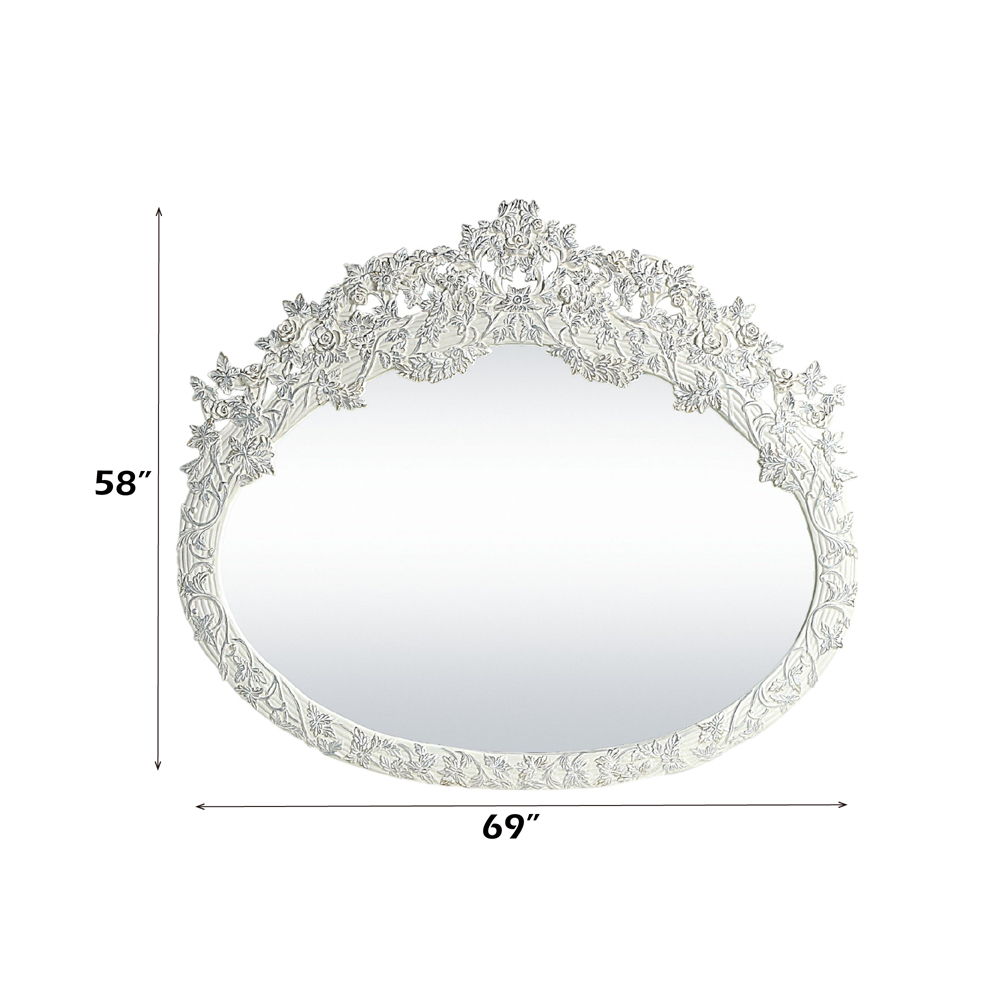Vanaheim - 58" Mirror - Antique White, beige, view 3