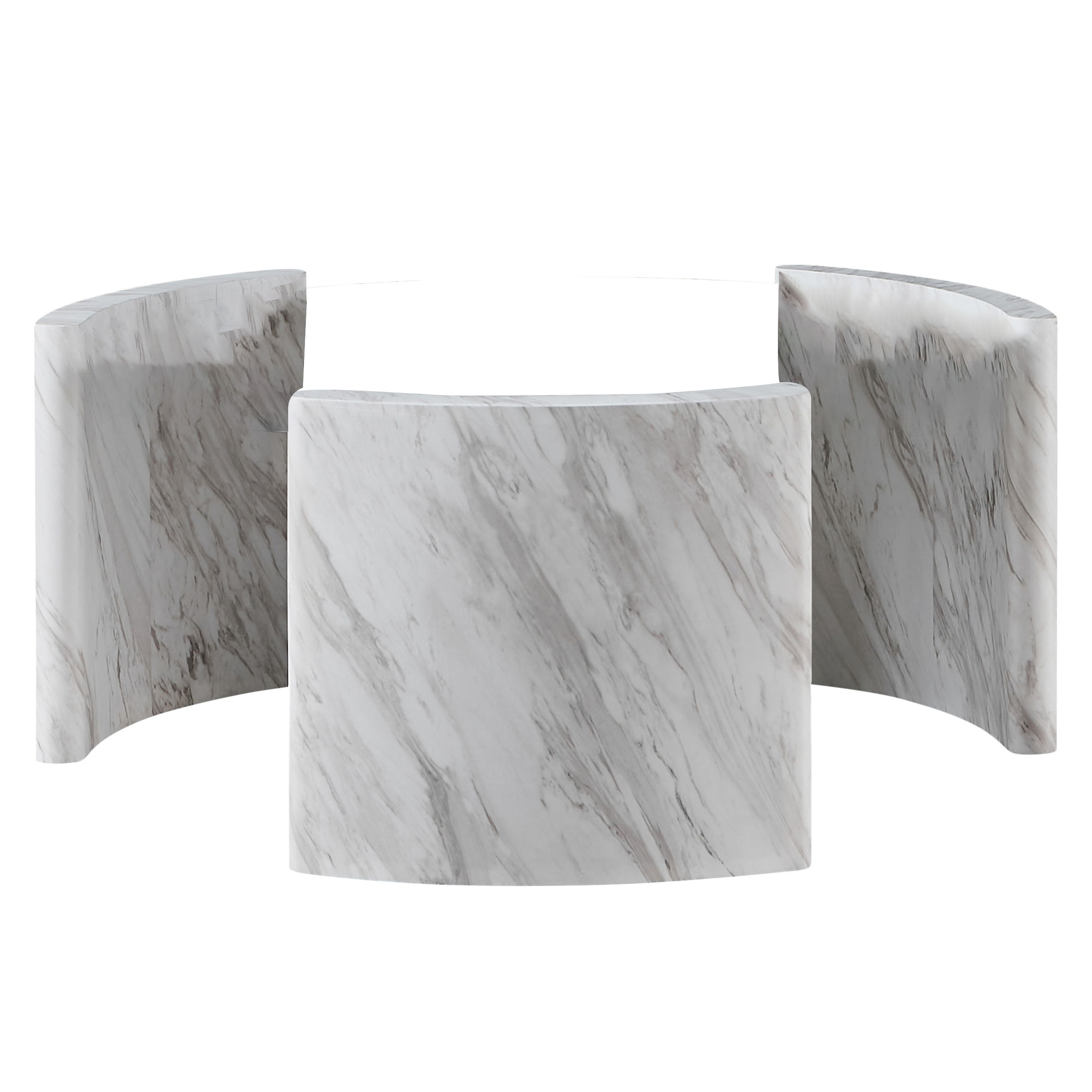 Merino - Faux-Marble Cocktail Base - Gray Image