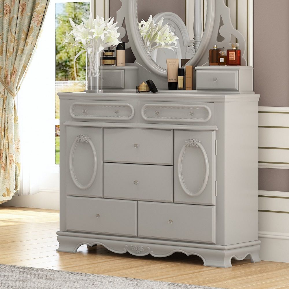 Flora - Dresser - Gray, light gray