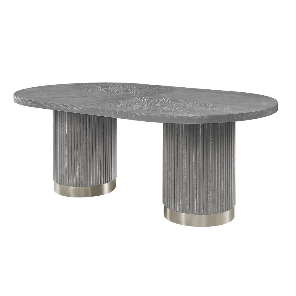 Adalynn - Dining Table With 2 Leaves - Weathered Gray Oak Image