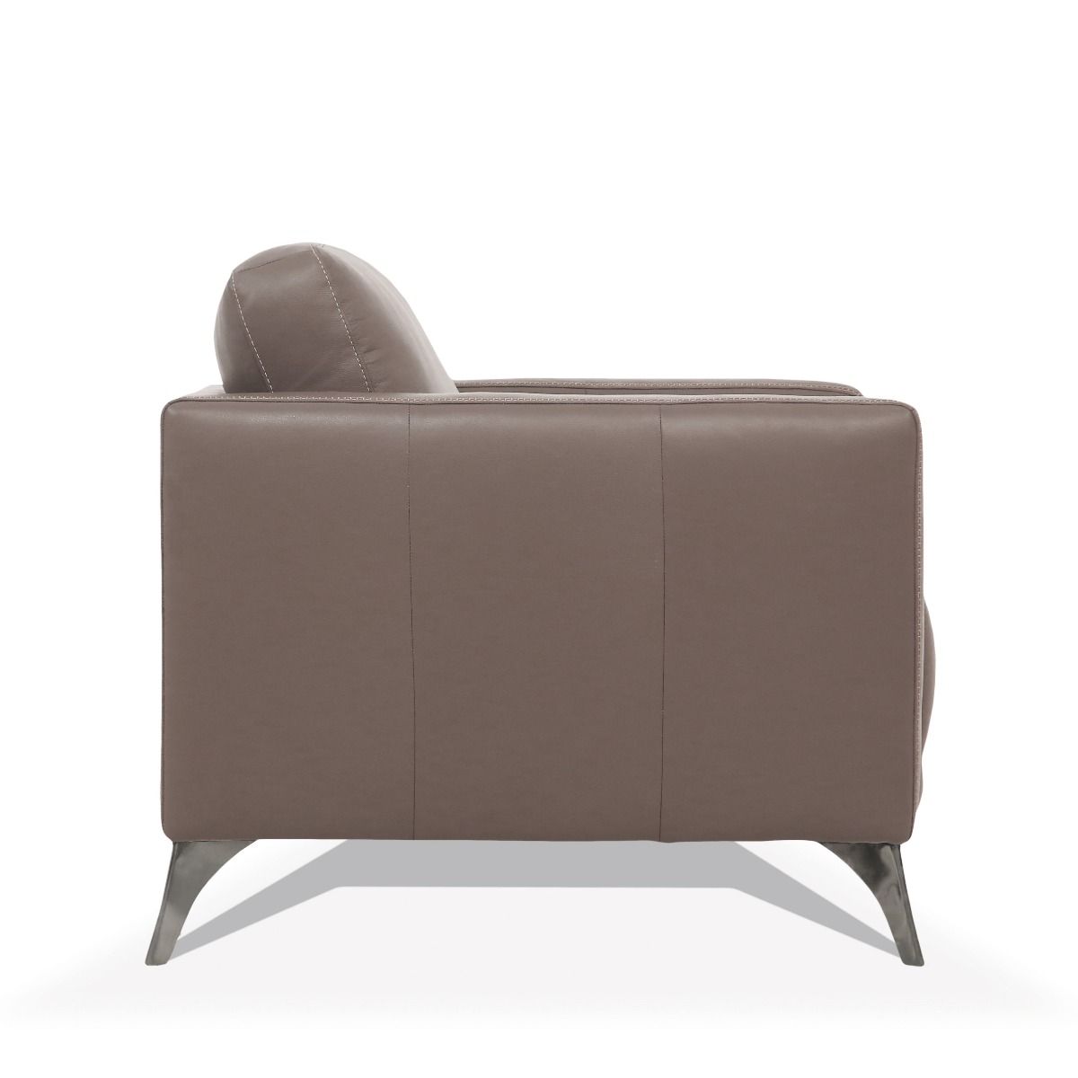 Malaga - Chair - Taupe Leather, dark brown, view 3