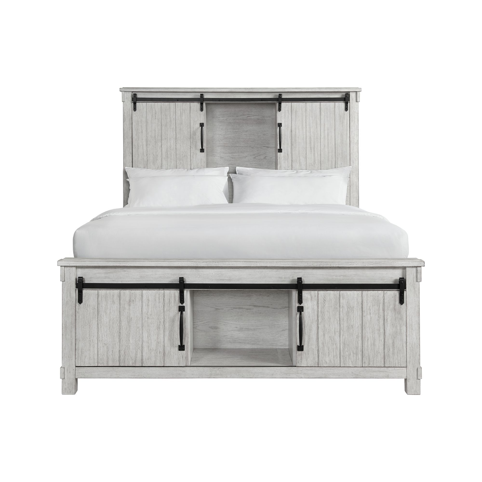 Scott - Queen Platform Storage Bed - White