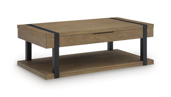 Jorannti – Rectangular Lift Top Cocktail Table – Medium Brown