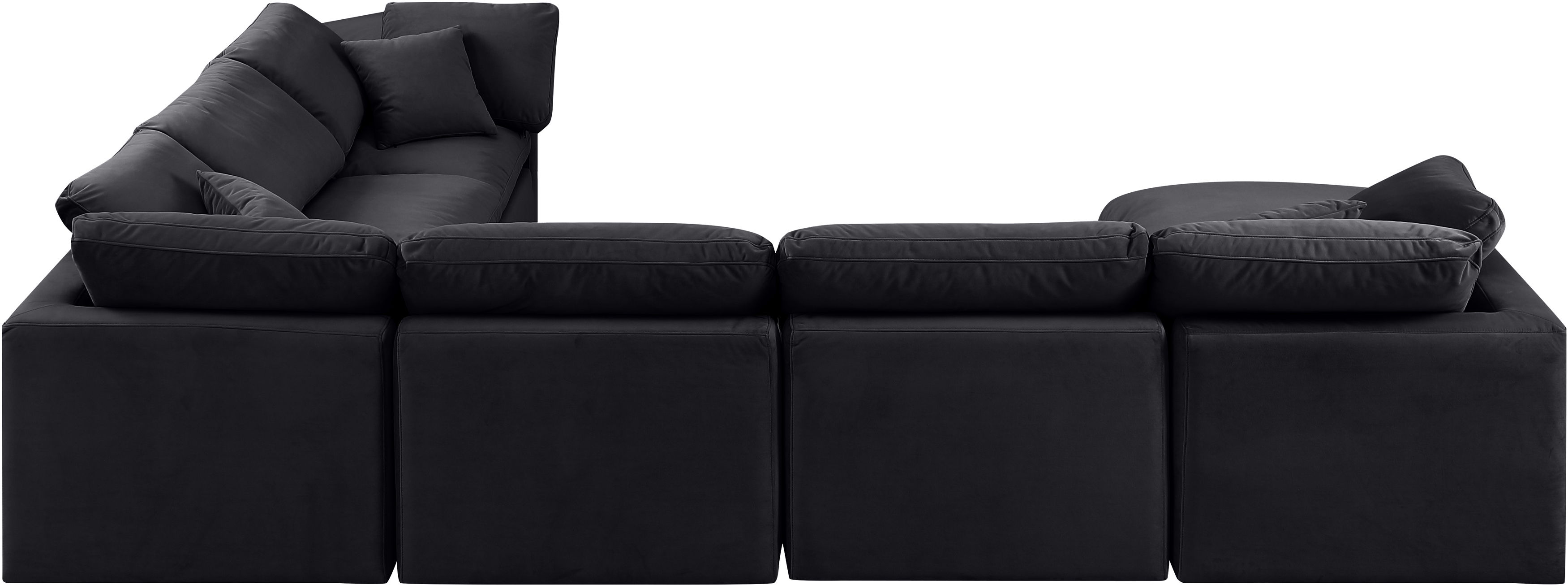 Indulge - Velvet 7 Piece Modular Sectional - Charcoal
