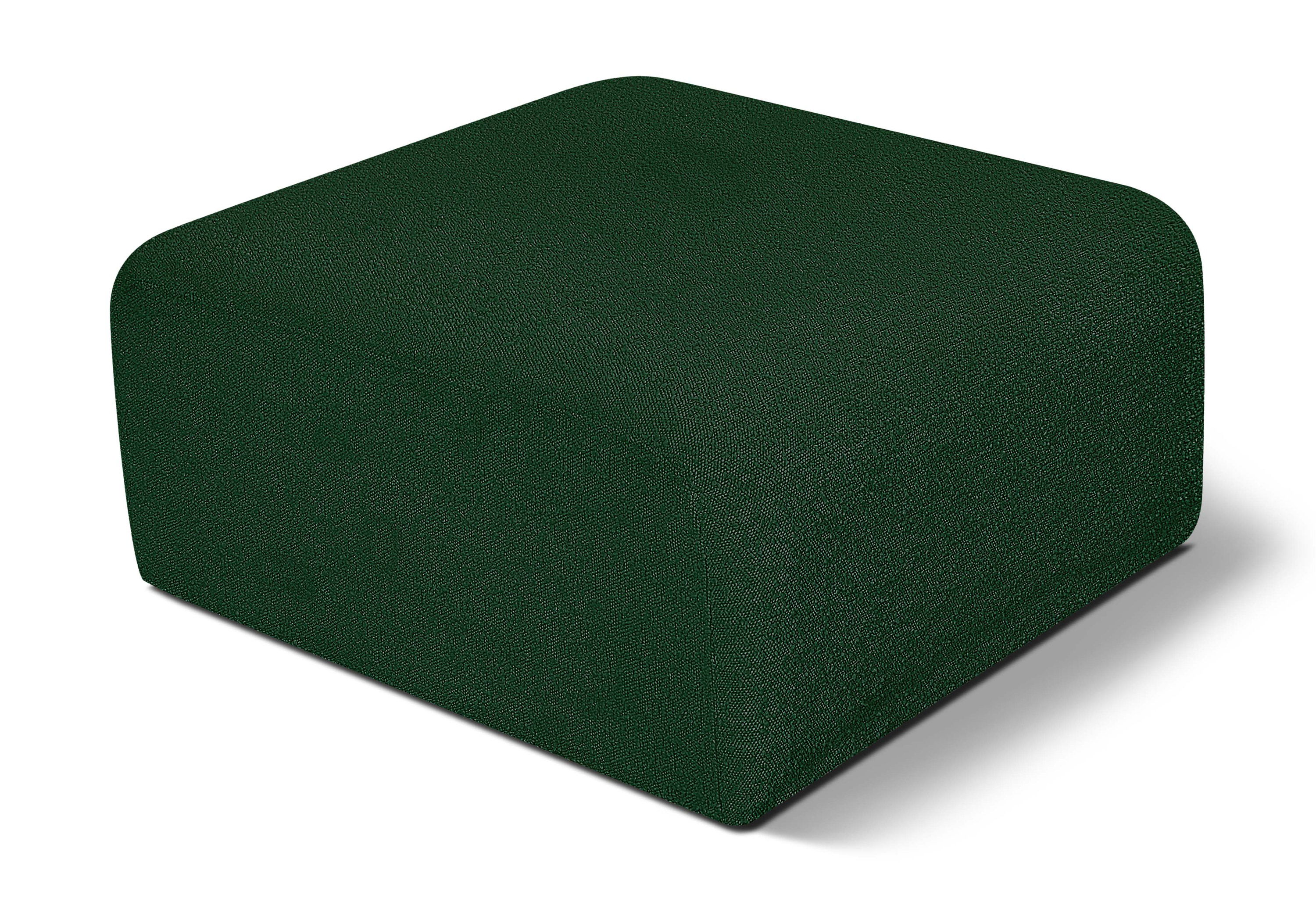 Arc - Boucle Fabric Ottoman - Green
