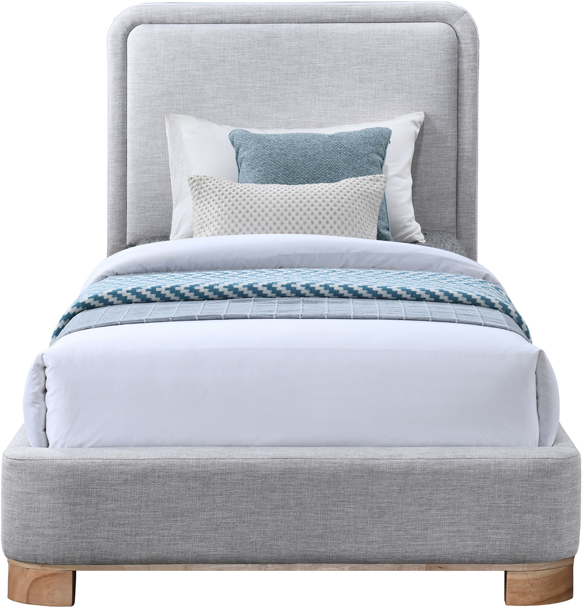Nolita - Twin Bed With Natural Base - Gray
