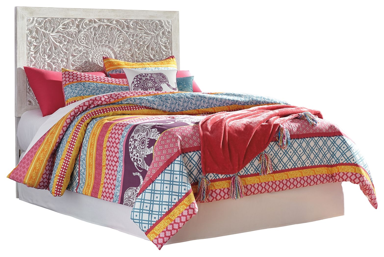 Paxberry – Twin Panel Headboard – Whitewash