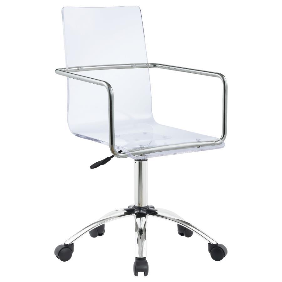 Amaturo - Acrylic Adjustable Home Office Desk Chair - Clear Image