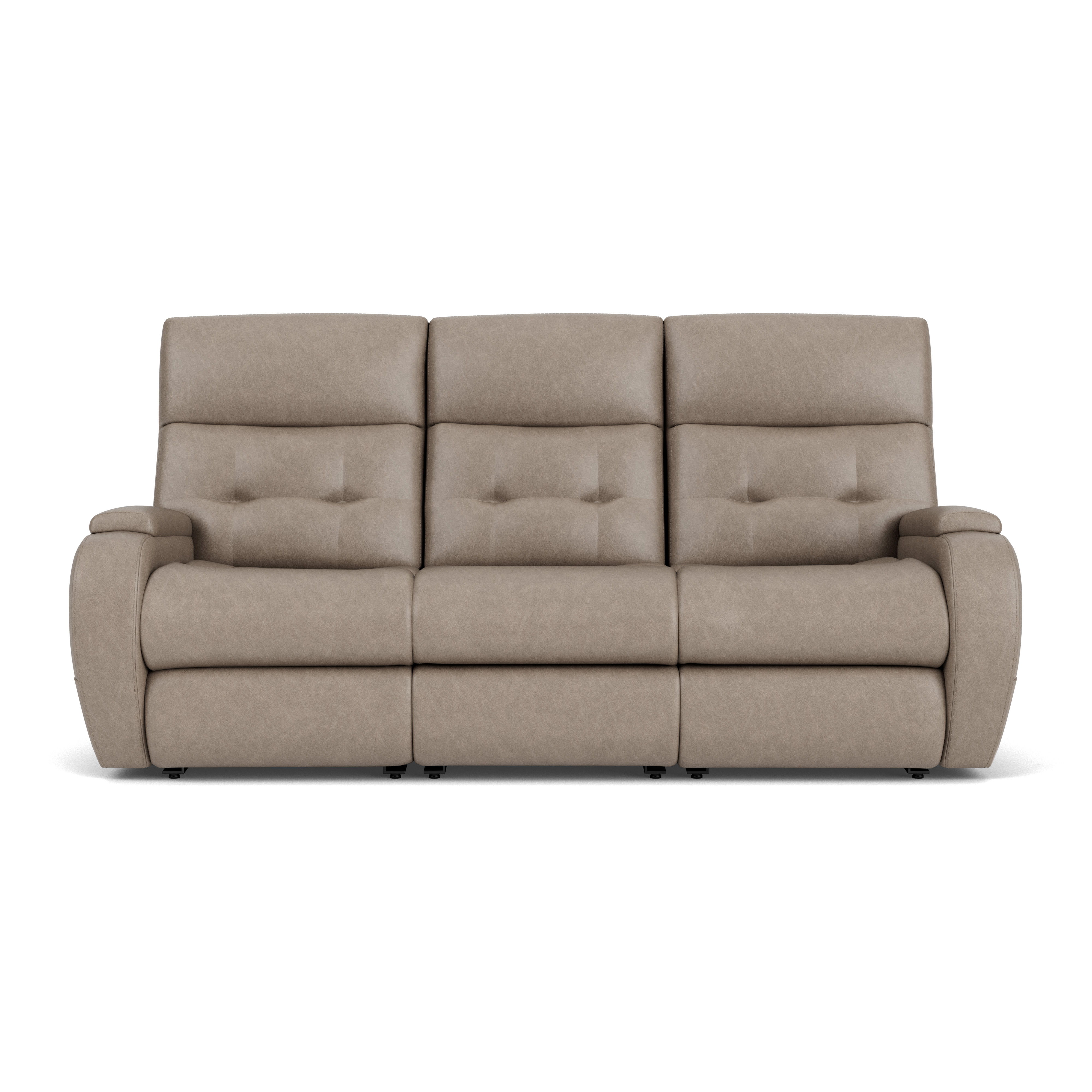 Strait - Leather Power Reclining Sofa With Power Headrests, gray, view 7