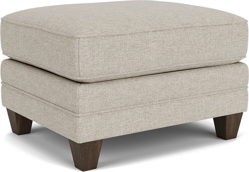 Lennox - Fabric Ottoman, light gray